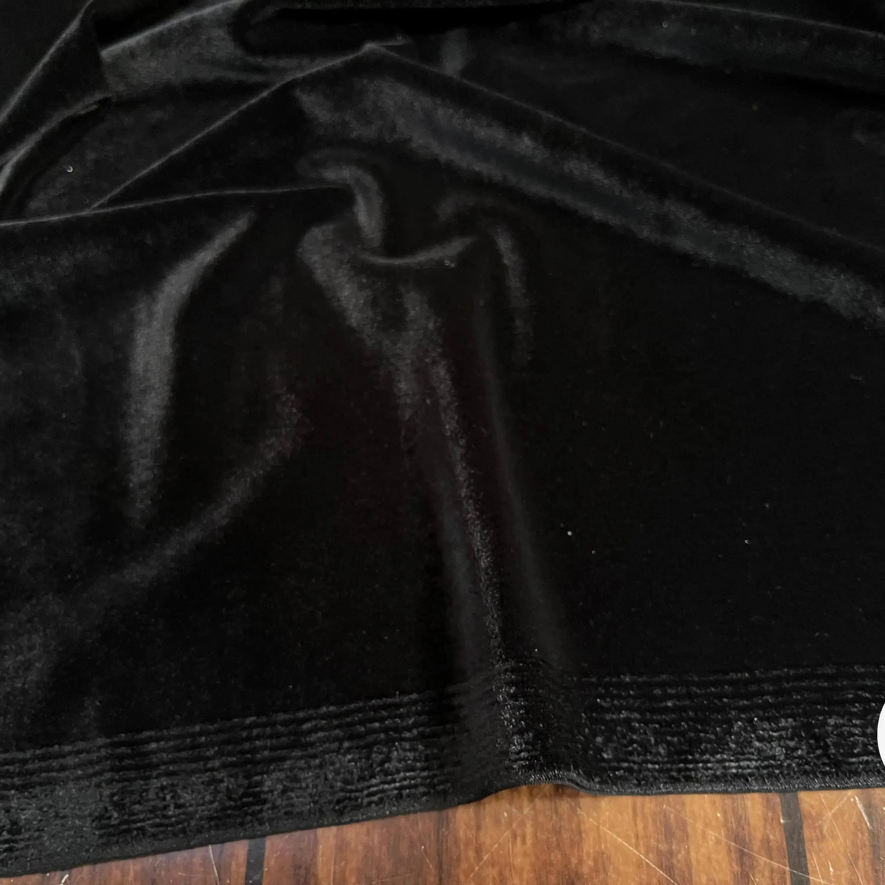 VELOURS CARVICO MAILLE STRETCH NOIR - My Little Coupon