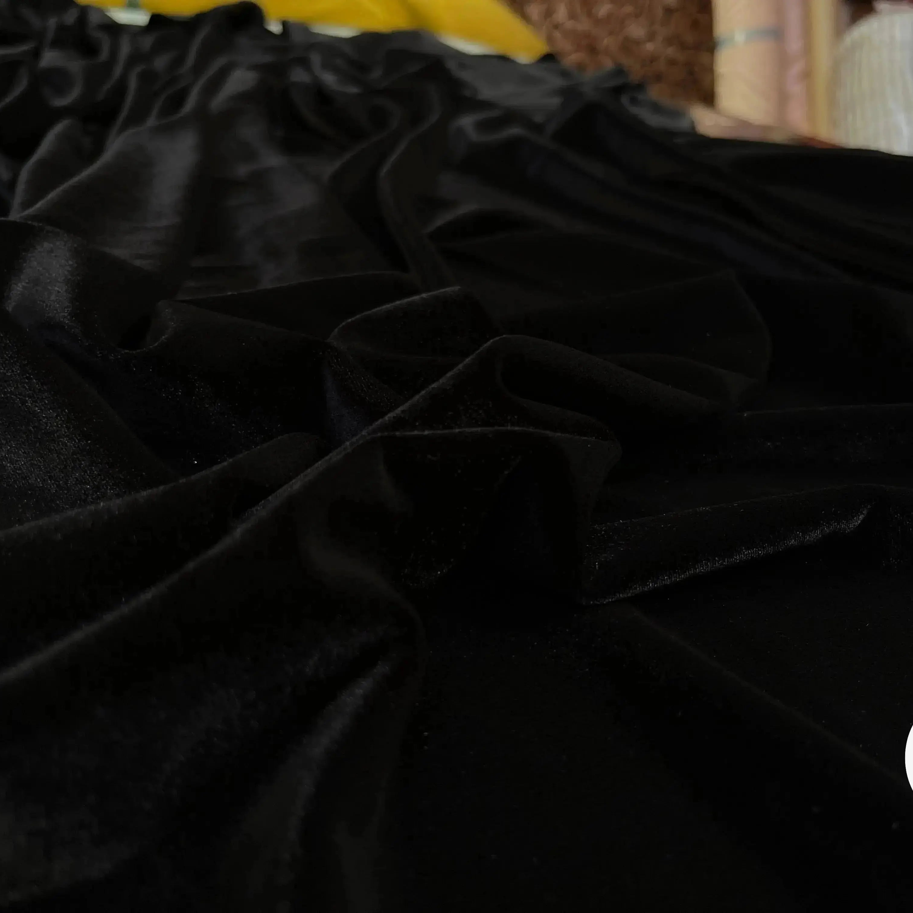 VELOURS CARVICO MAILLE STRETCH NOIR - My Little Coupon