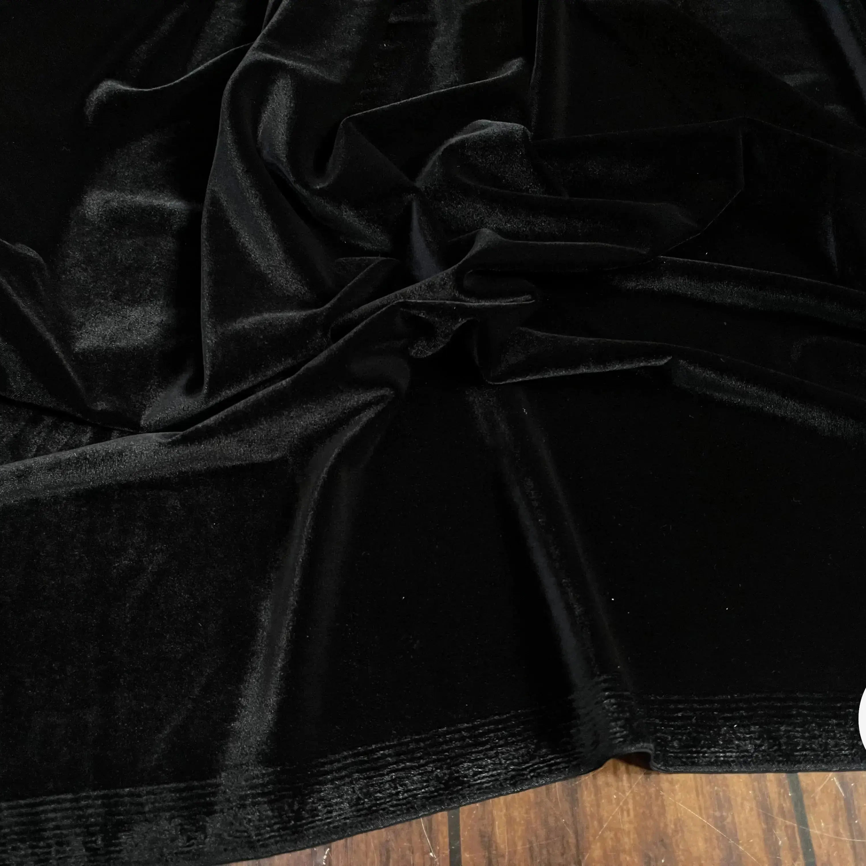 VELOURS CARVICO MAILLE STRETCH NOIR - My Little Coupon