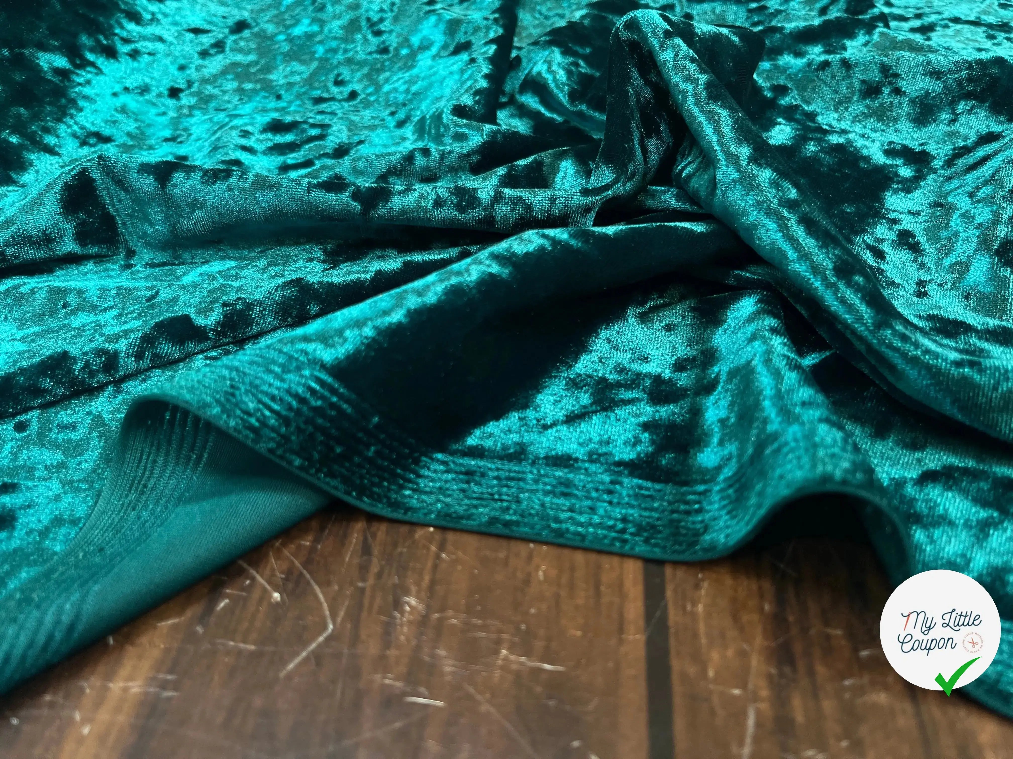 VELOURS CARVICO MAILLE STRETCH VERT - My Little Coupon