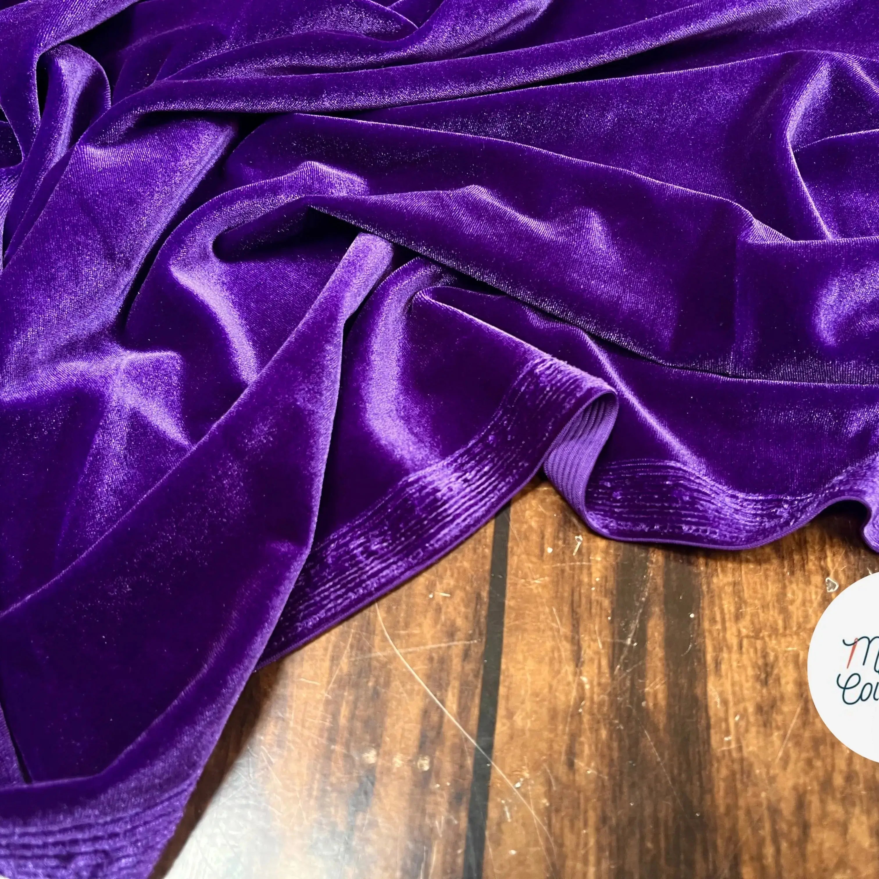 VELOURS CARVICO MAILLE STRETCH VIOLET - My Little Coupon