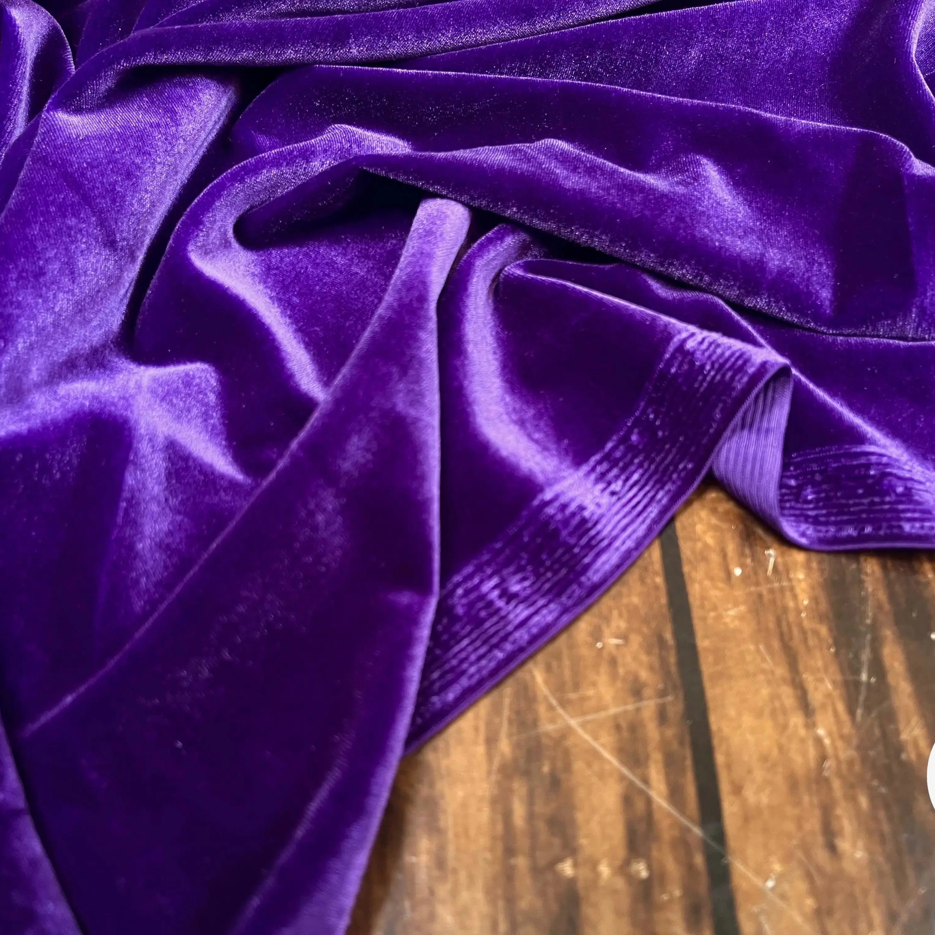 VELOURS CARVICO MAILLE STRETCH VIOLET - My Little Coupon