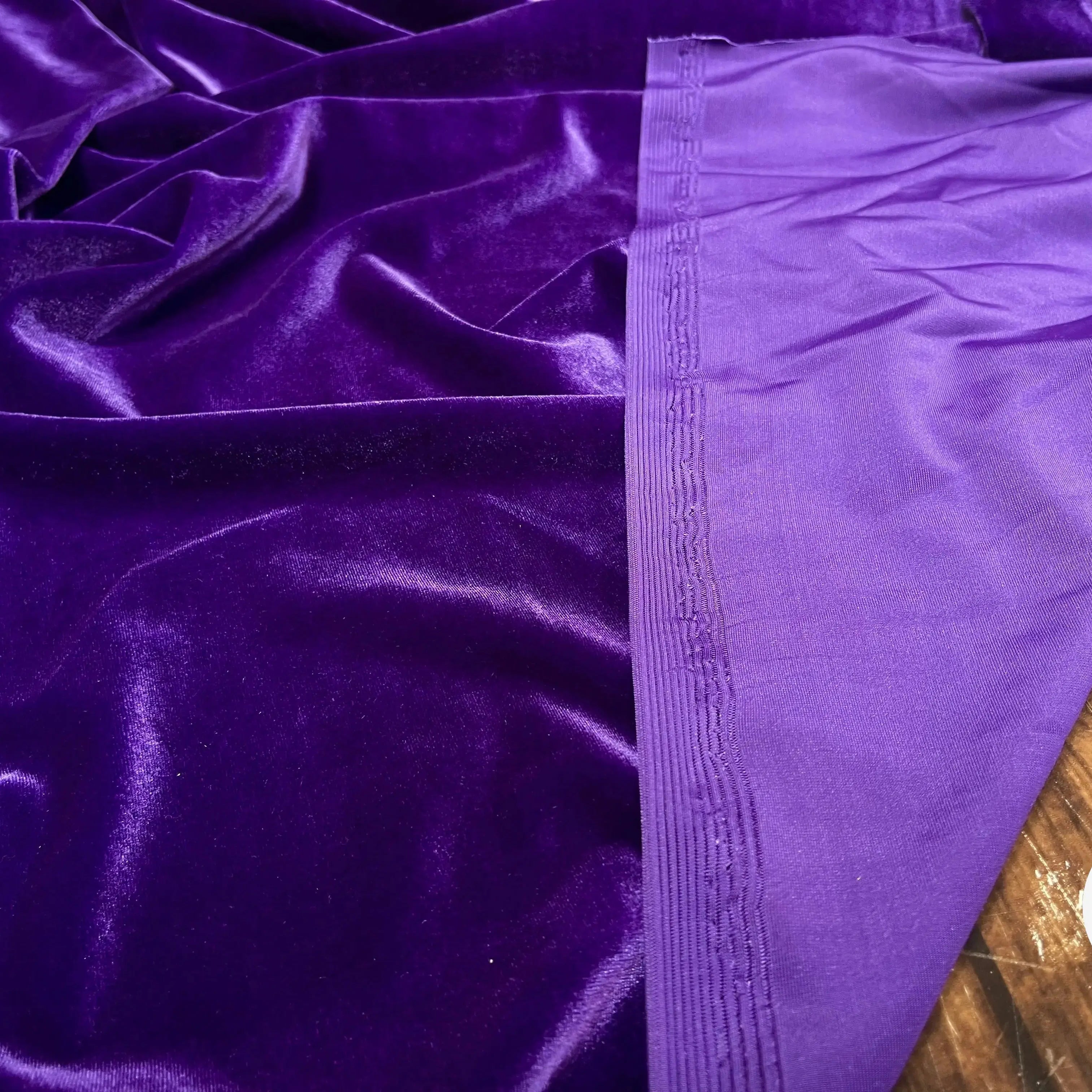 VELOURS CARVICO MAILLE STRETCH VIOLET - My Little Coupon