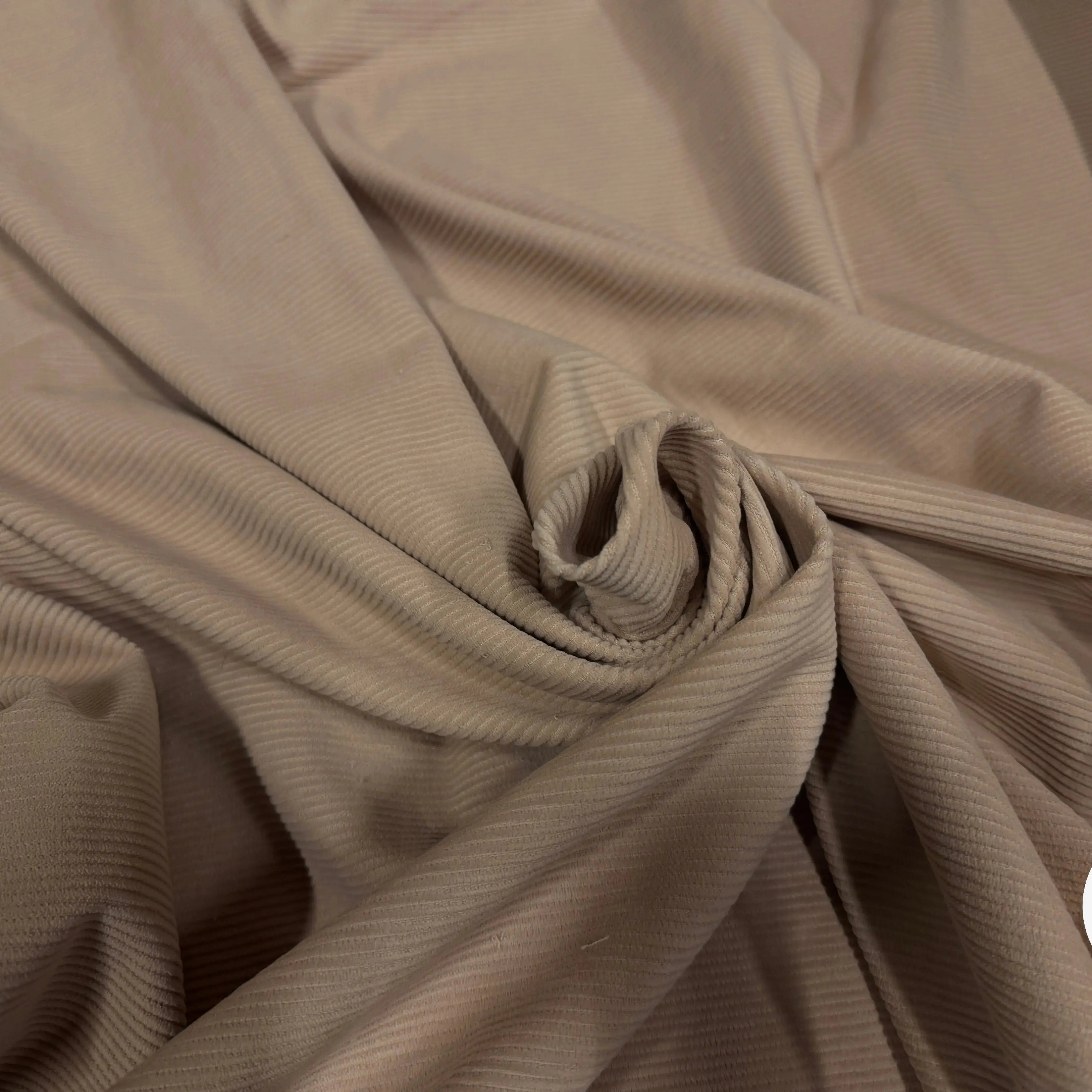 VELOURS COTELÉ 100% COTON BEIGE - My Little Coupon