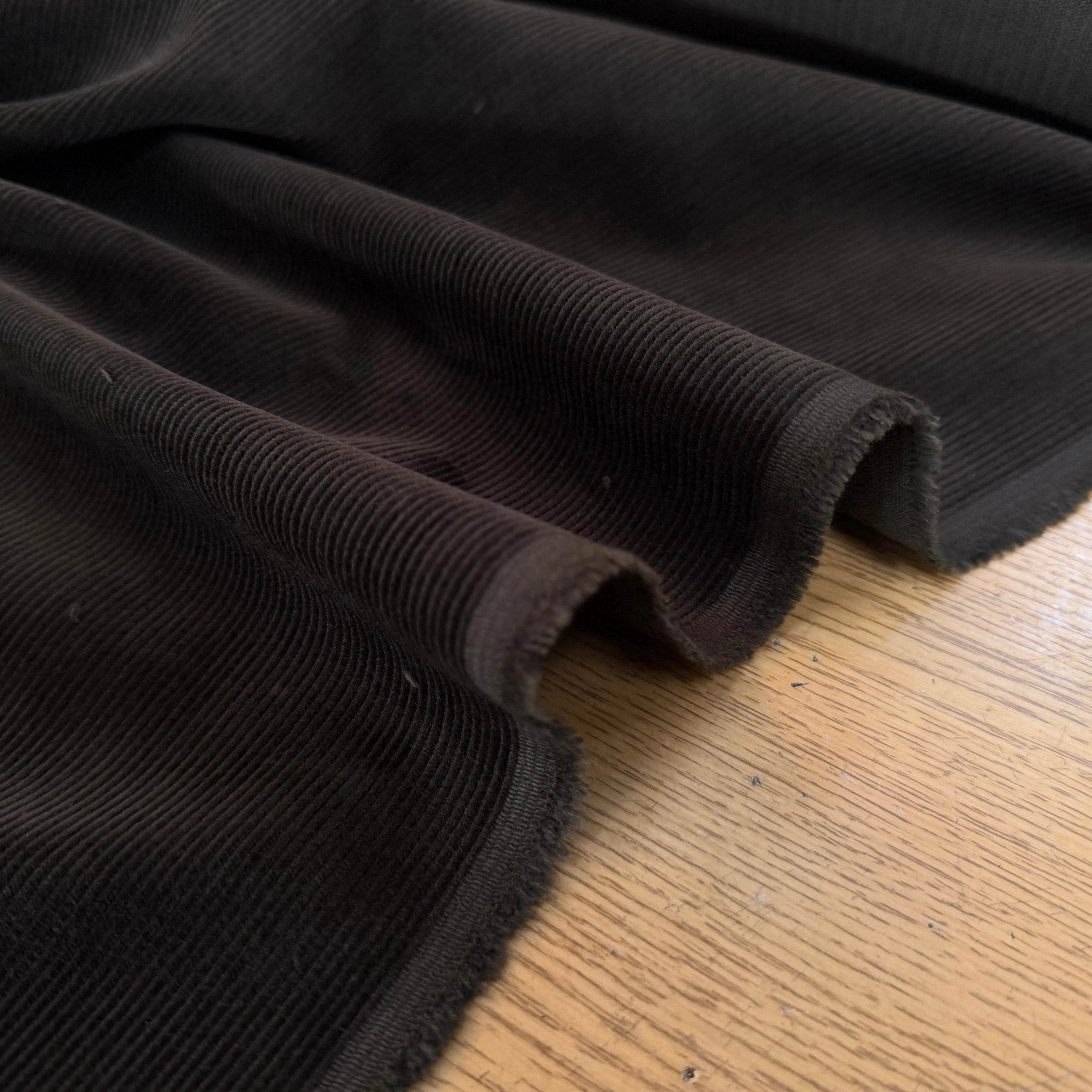 VELOURS COTELE EN COTON 1000 RAIES CAFE - My Little Coupon