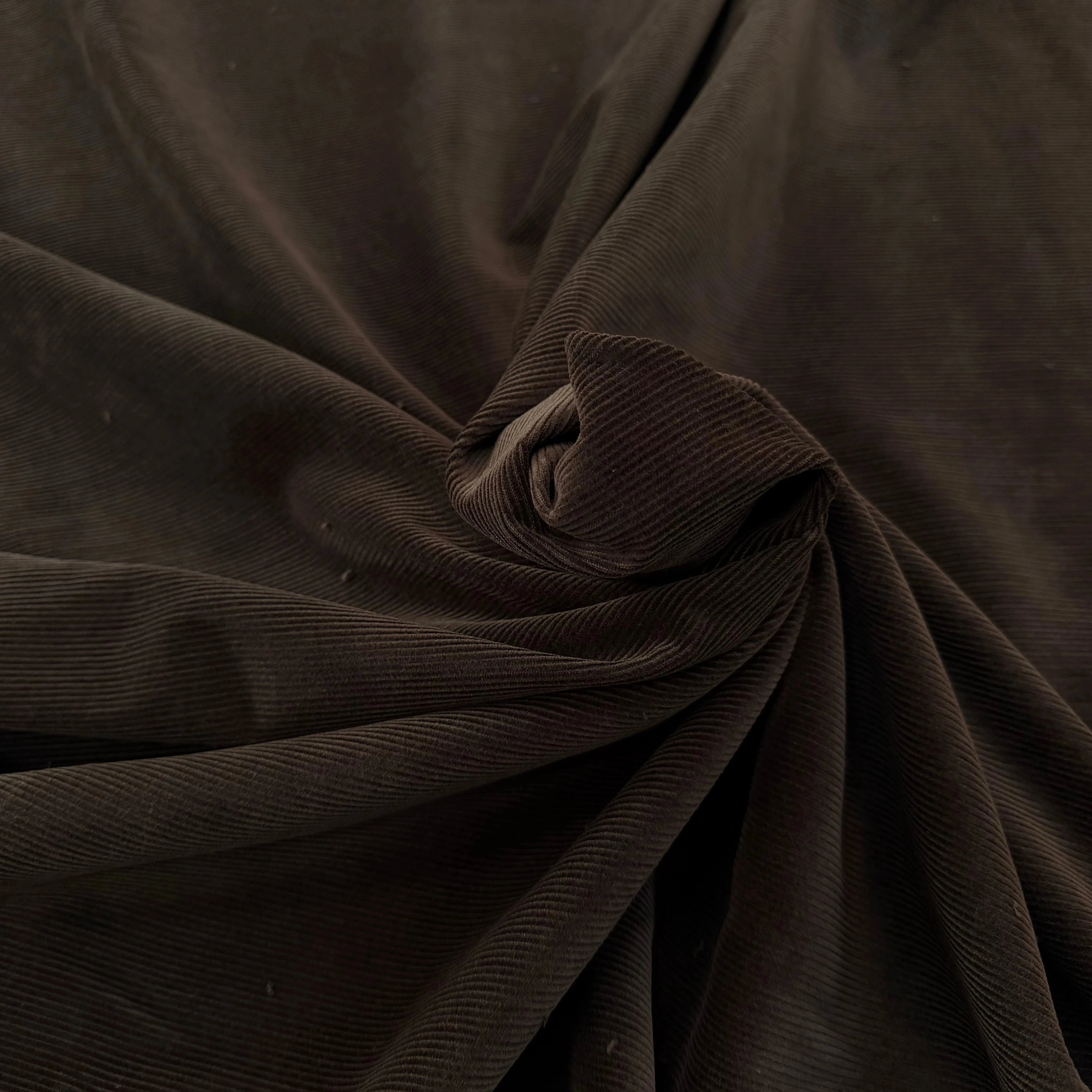 VELOURS COTELE EN COTON 1000 RAIES CAFE - My Little Coupon
