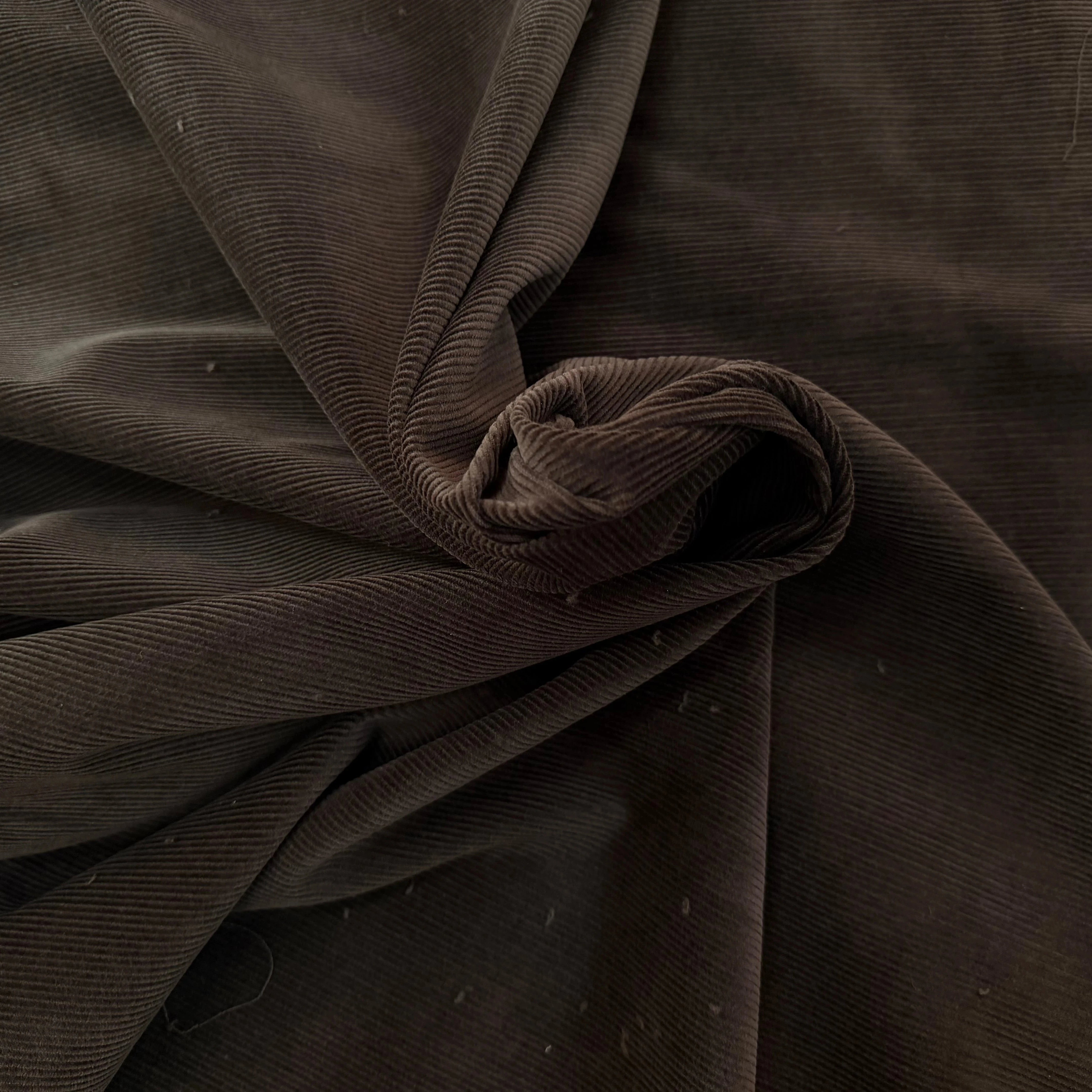 VELOURS COTELE EN COTON 1000 RAIES CAFE - My Little Coupon