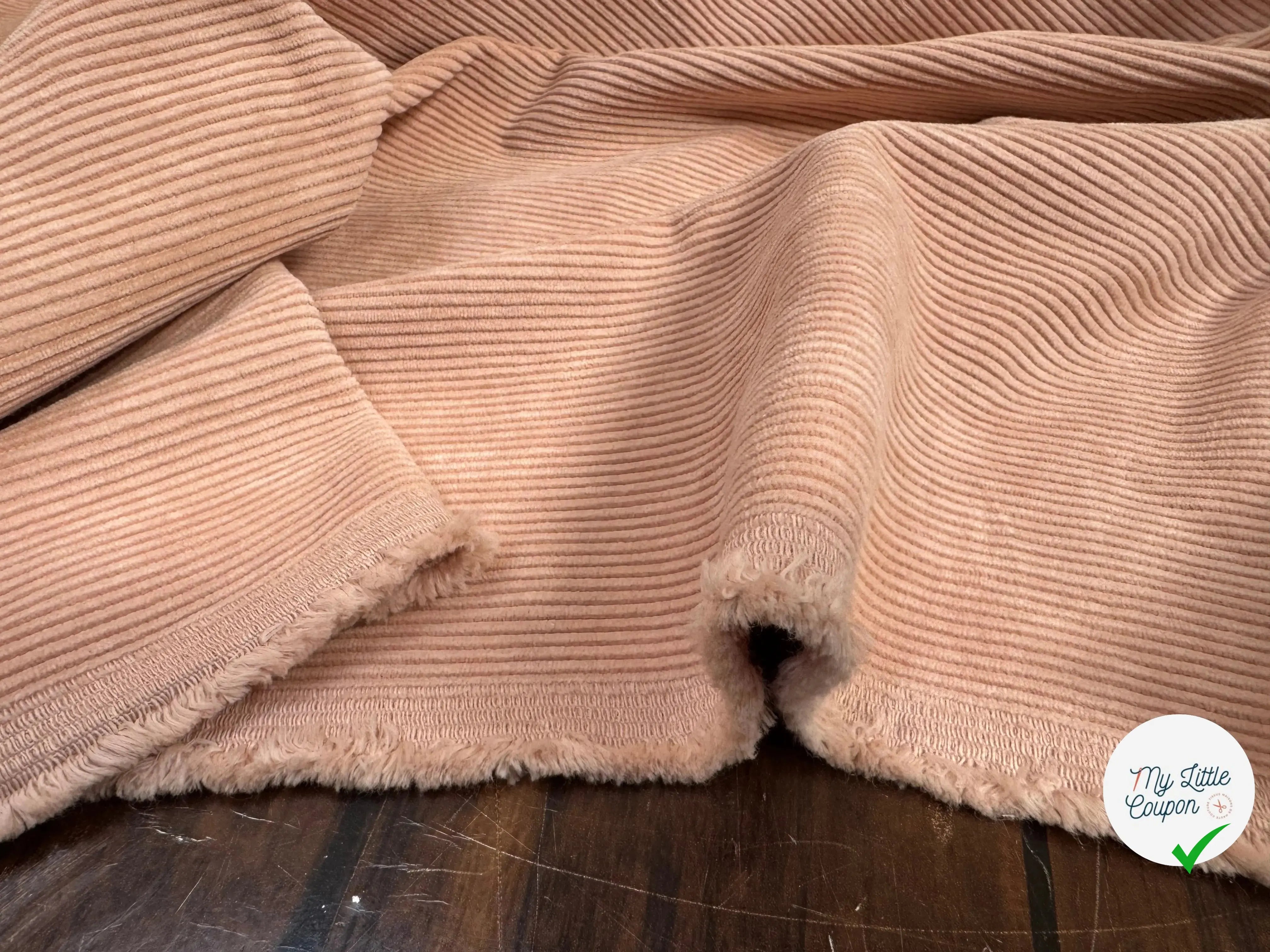 VELOURS COTTON CORDUROY, Misty Pink - My Little Coupon