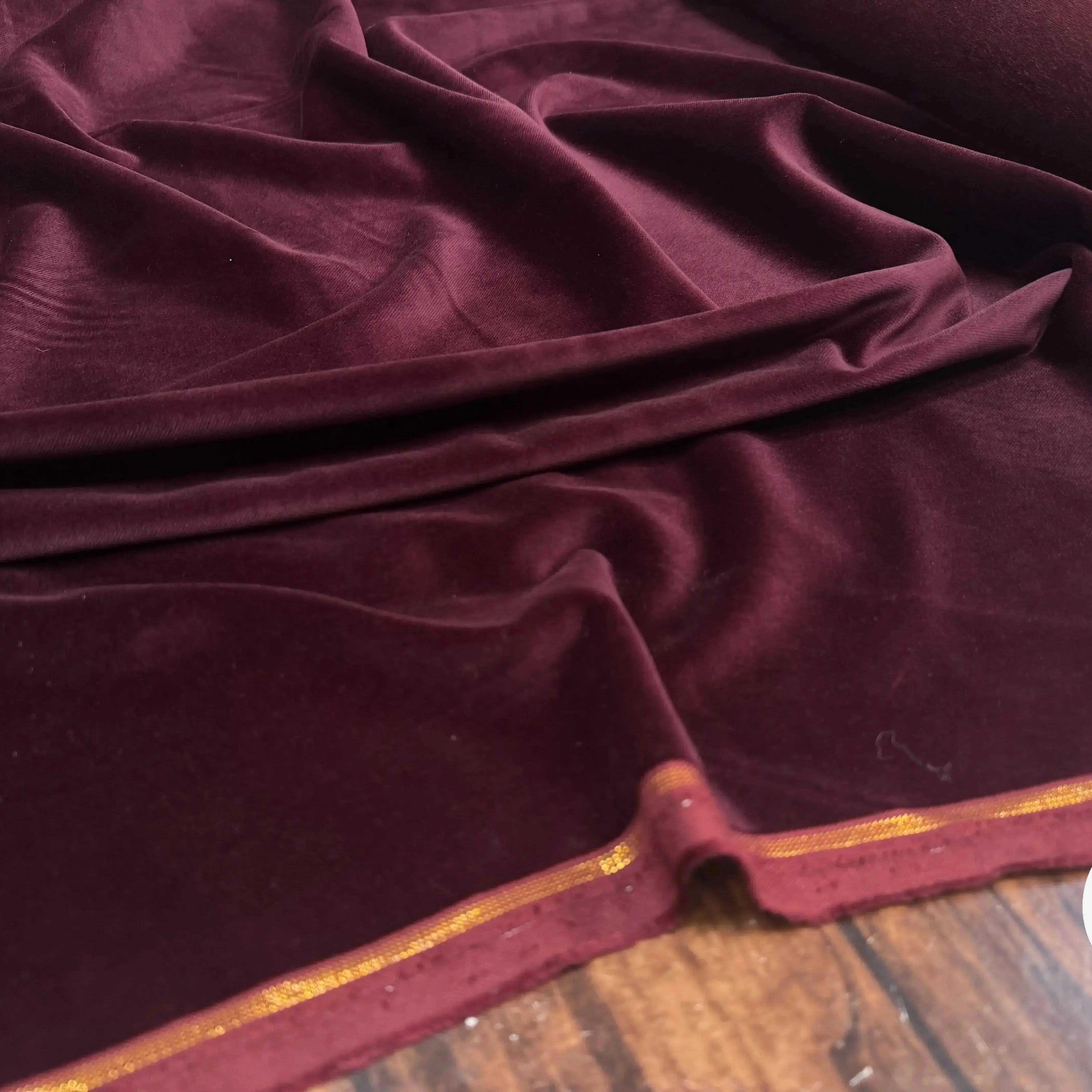 VELOURS DE COTON NIEDIECK ROUGE BORDEAUX - My Little Coupon