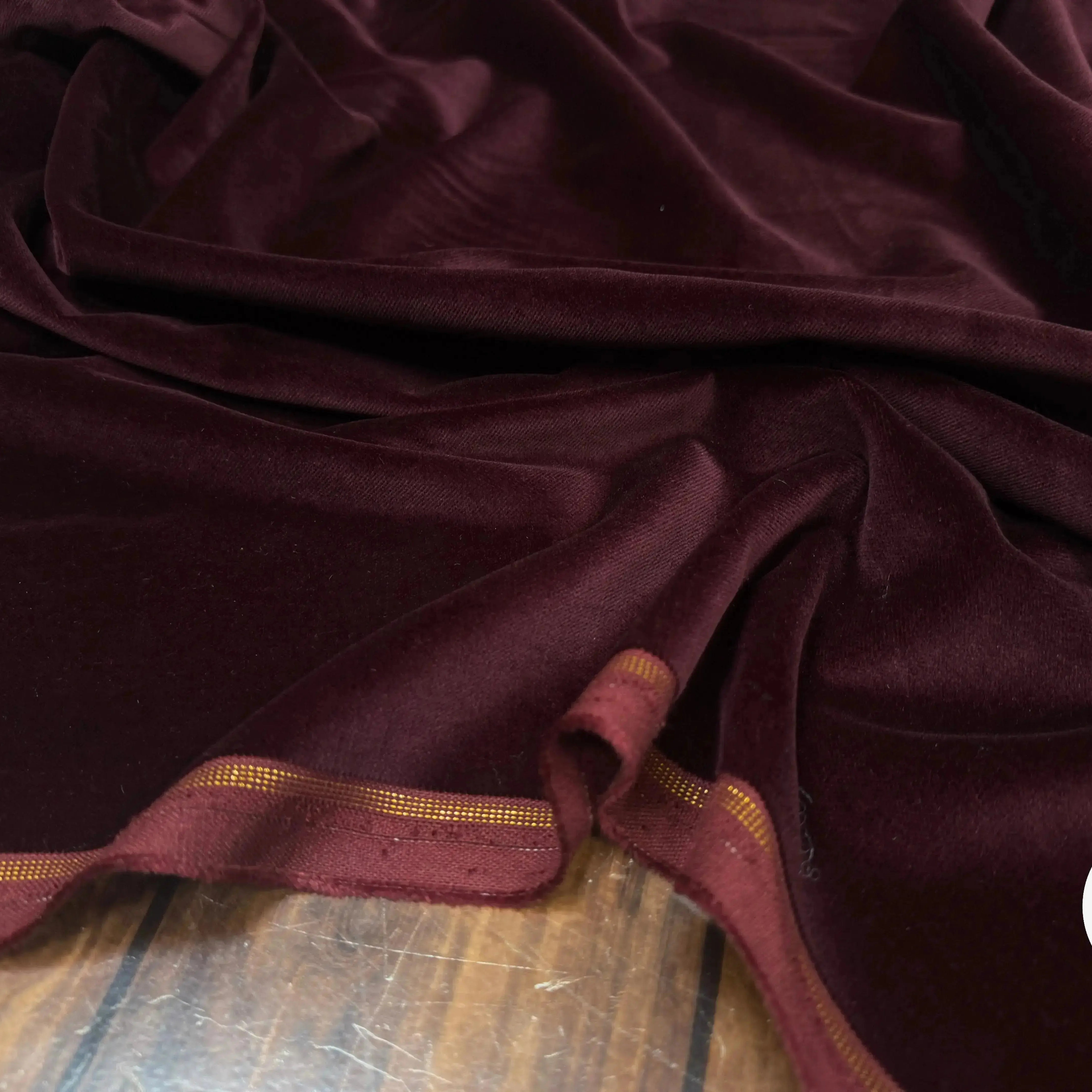 VELOURS DE COTON NIEDIECK ROUGE BORDEAUX - My Little Coupon