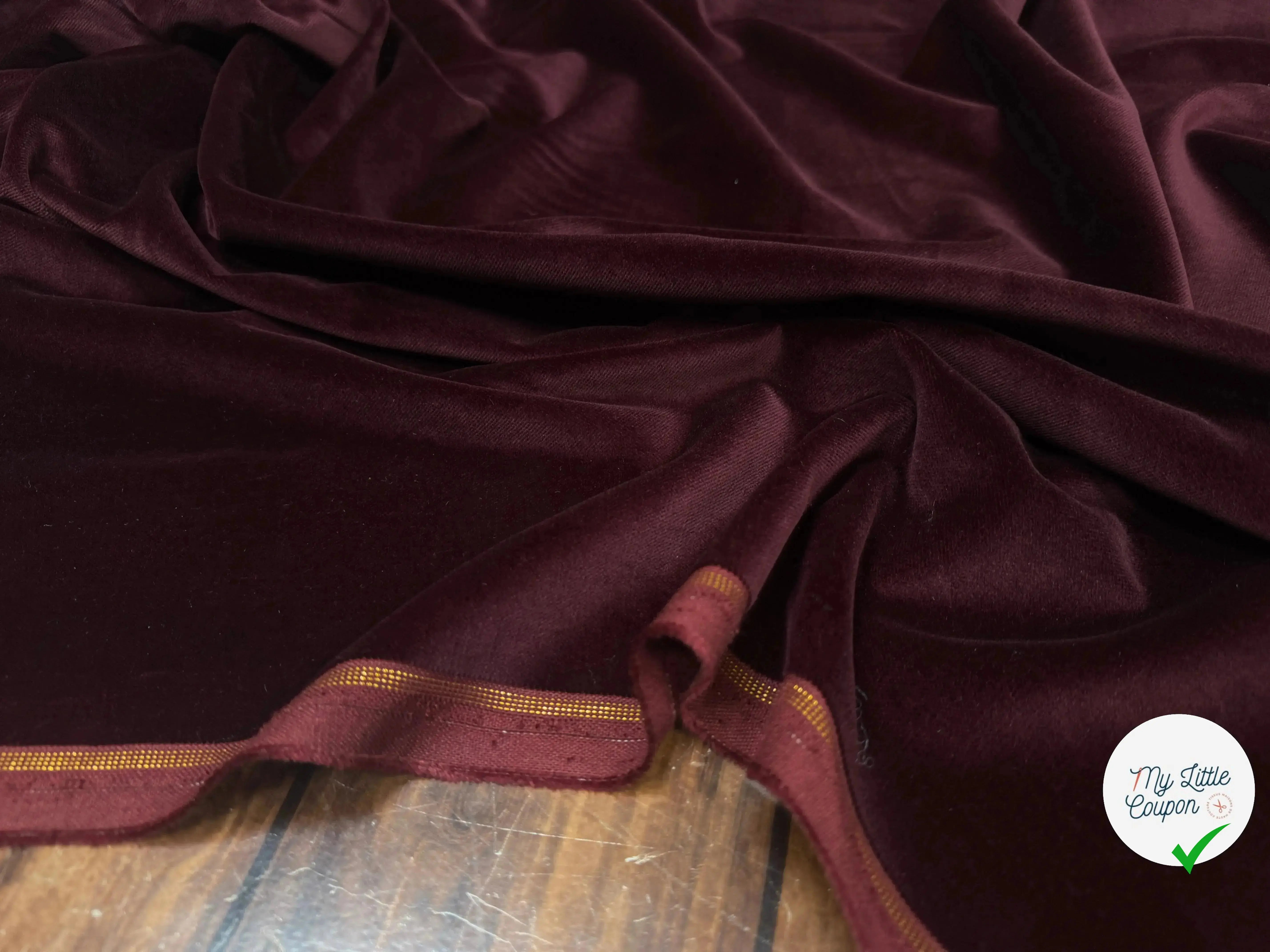 VELOURS DE COTON NIEDIECK ROUGE BORDEAUX - My Little Coupon