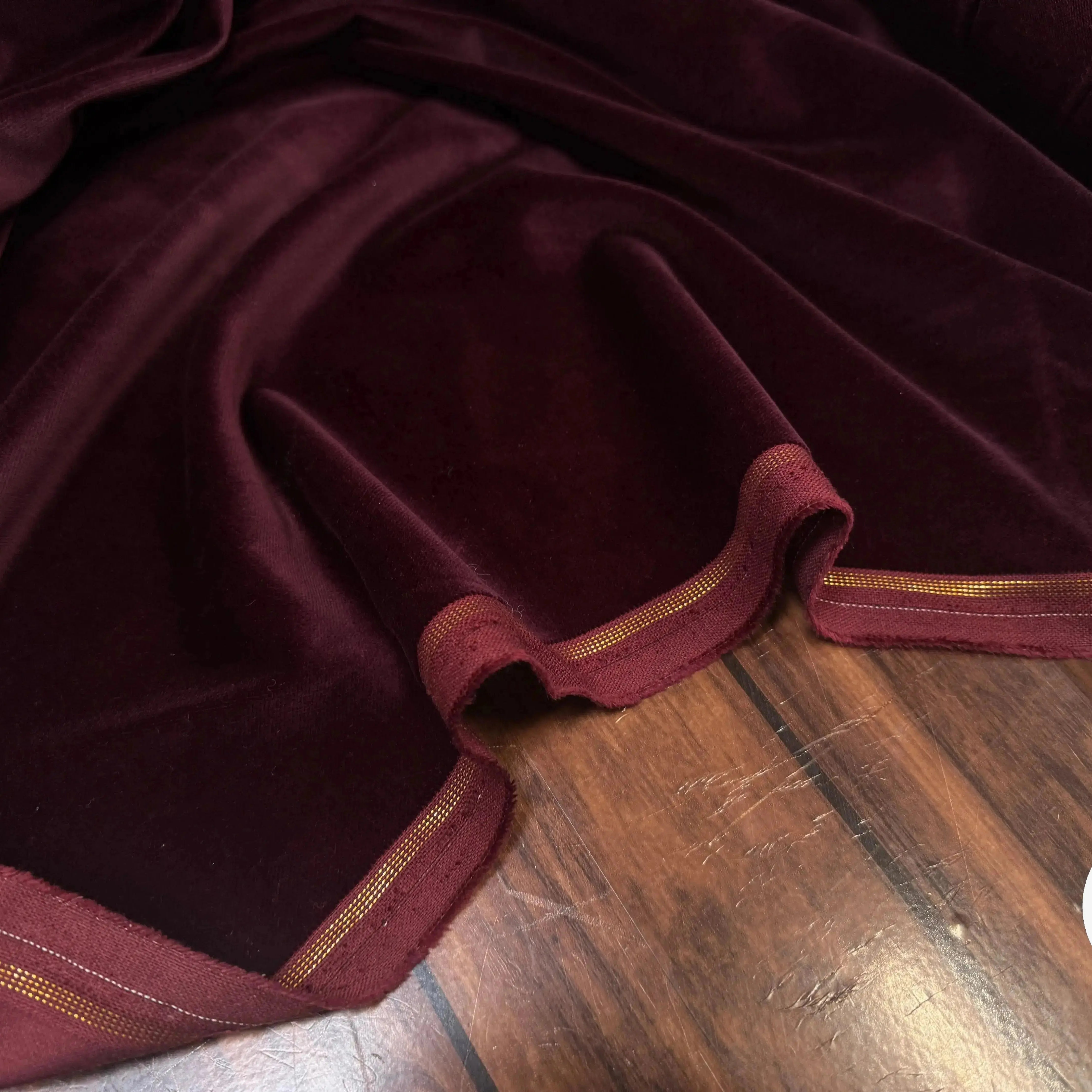 VELOURS DE COTON NIEDIECK ROUGE BORDEAUX - My Little Coupon