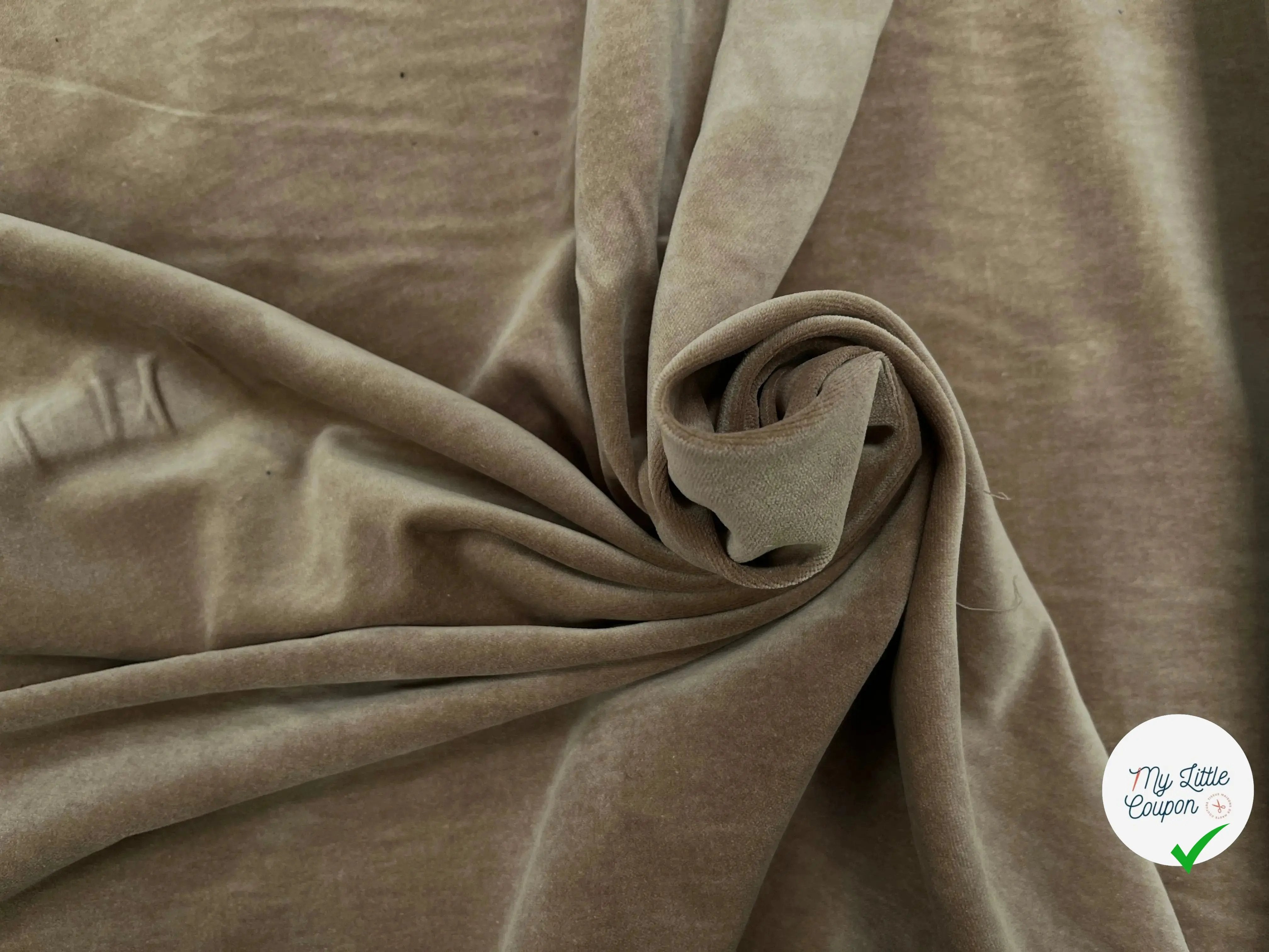 VELOURS LISSE COTON MIEL ITALIEN - My Little Coupon