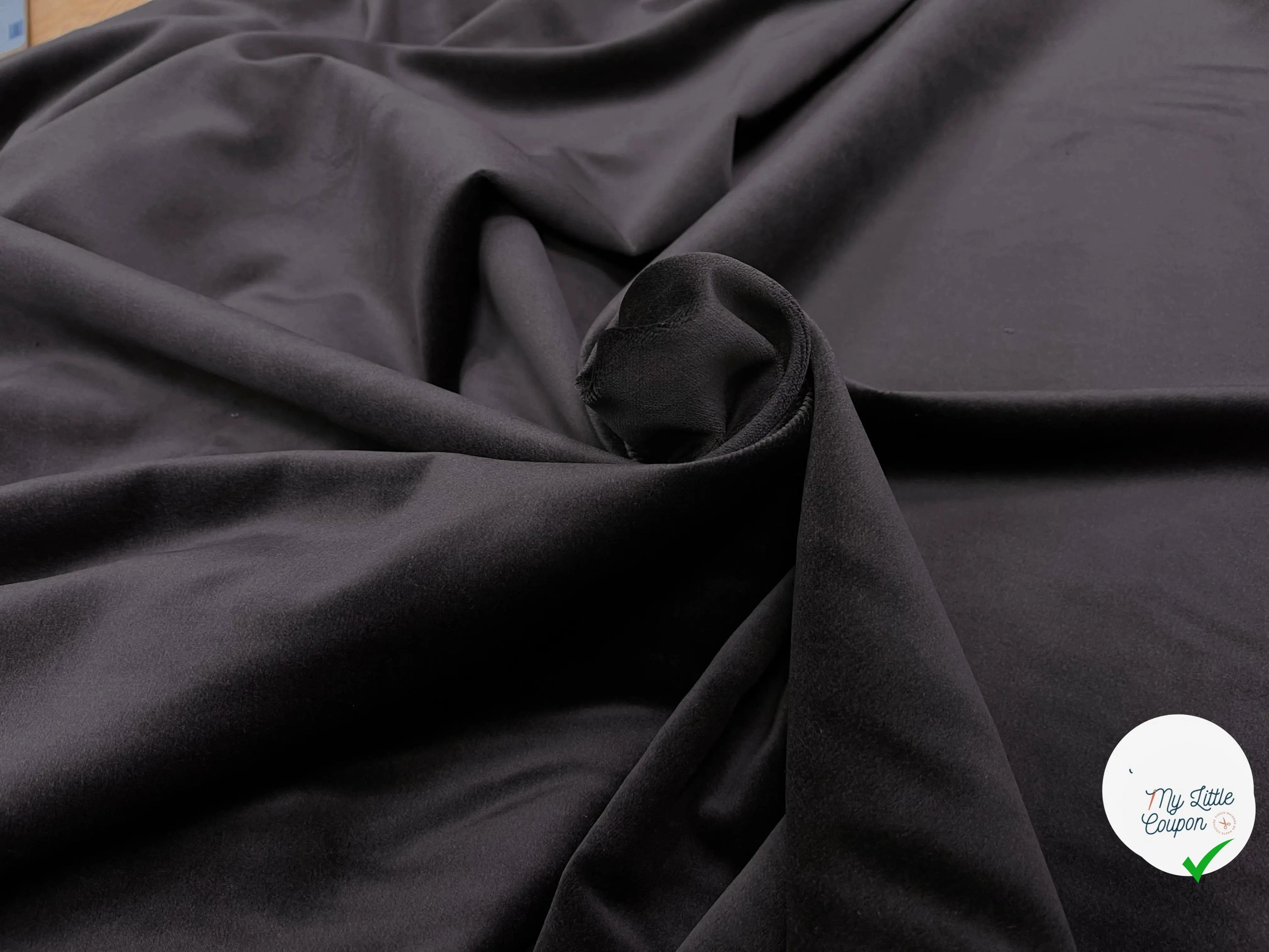 VELOURS LISSE COTON NIEDICK NOIR - My Little Coupon