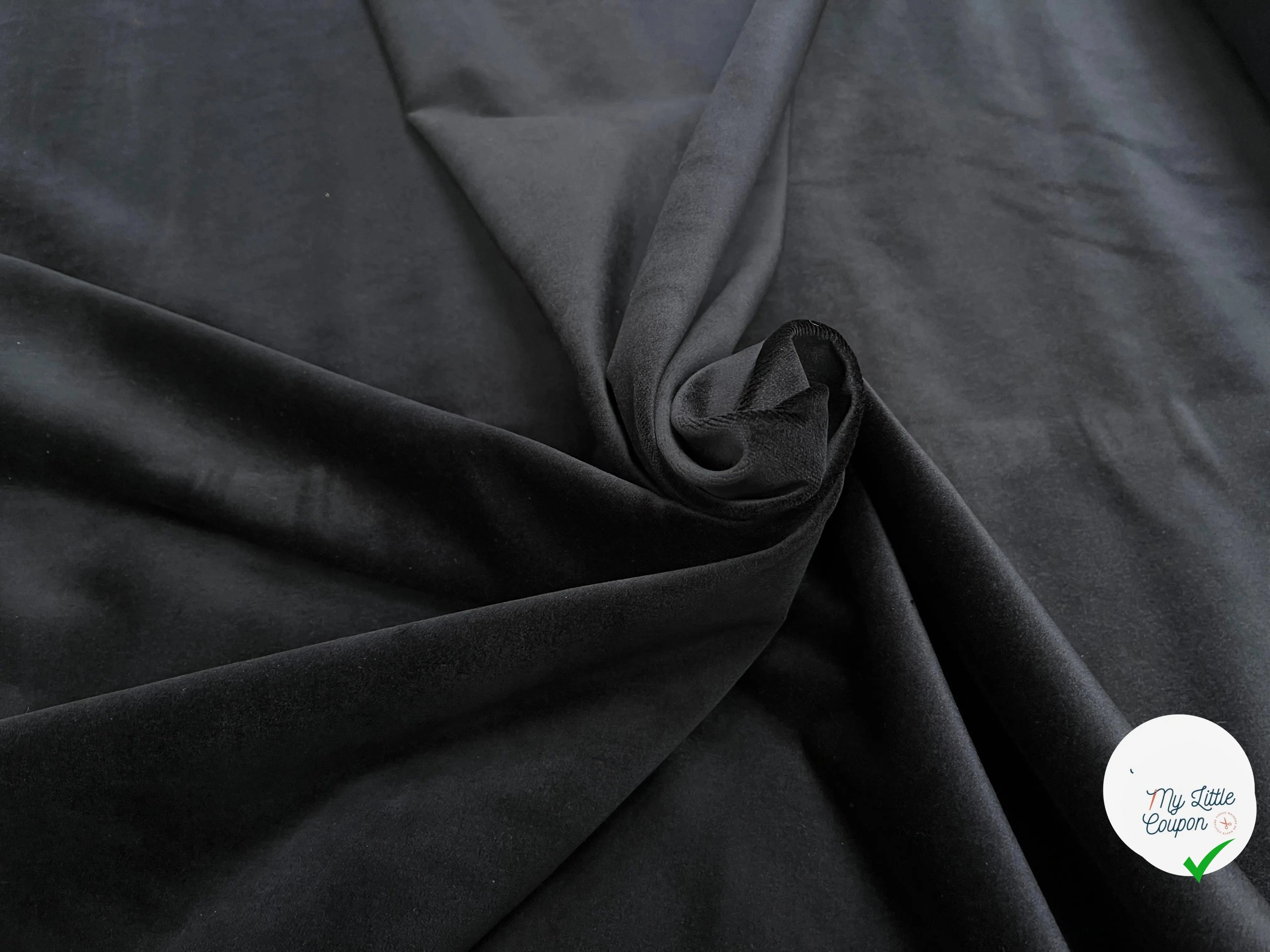 VELOURS LISSE COTON NIEDICK NOIR - My Little Coupon