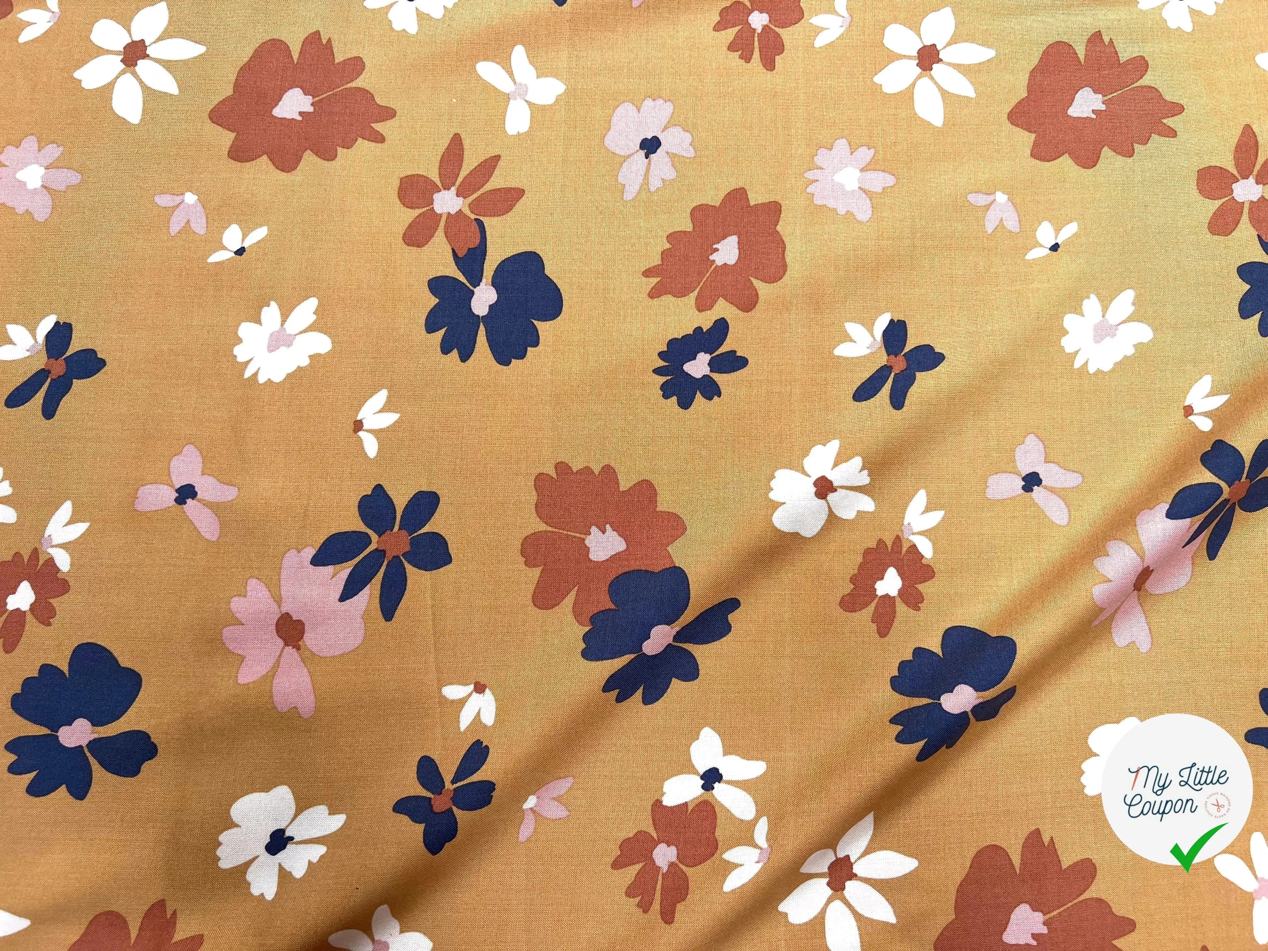 VISCOSE AIDINA CAMEL / BLEU - My Little Coupon