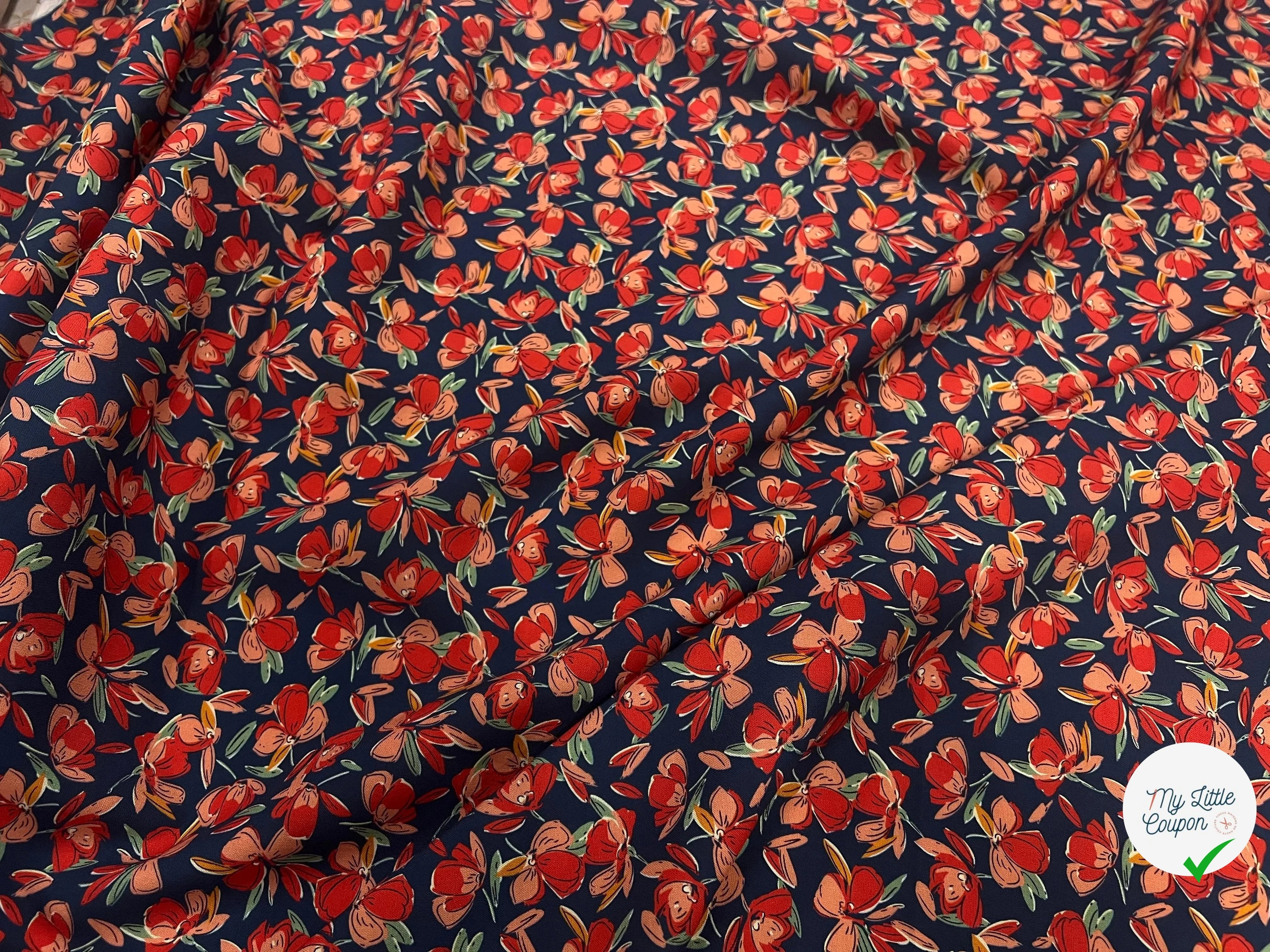 VISCOSE BLOSSOM MARINE PRINT - My Little Coupon
