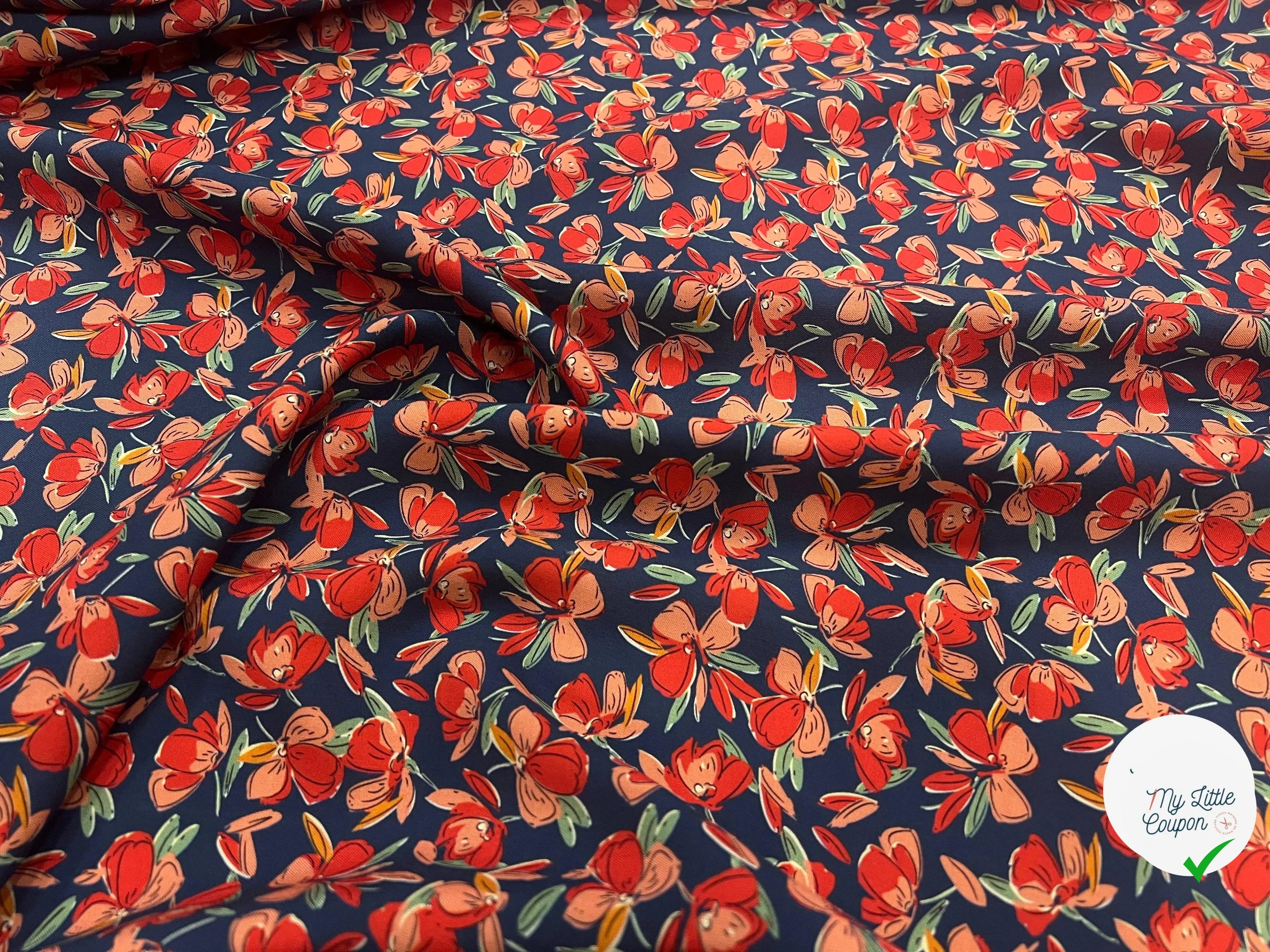 VISCOSE BLOSSOM MARINE PRINT - My Little Coupon