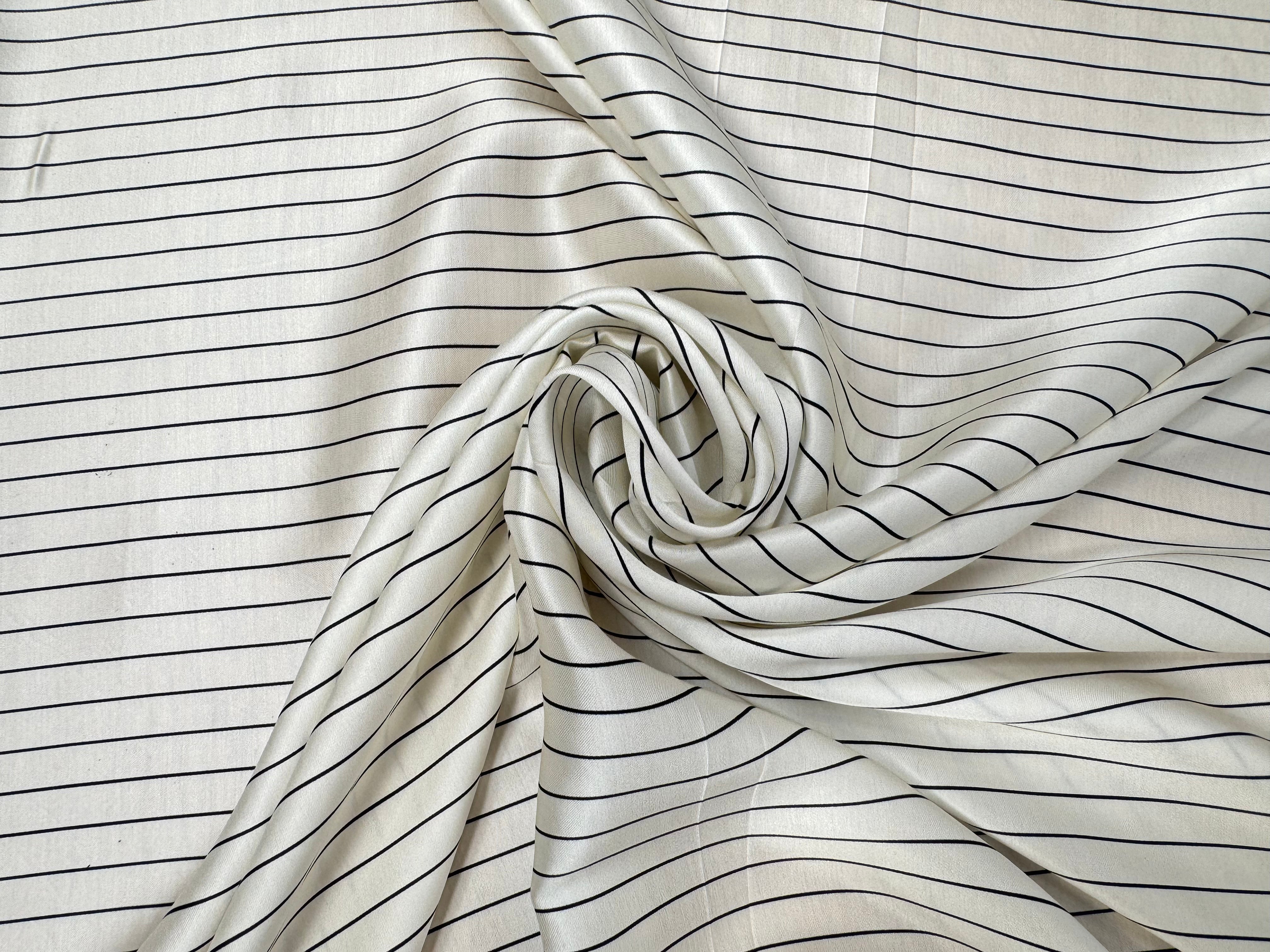 VISCOSE DOUCE SATINÉ RAYÉ - My Little Coupon