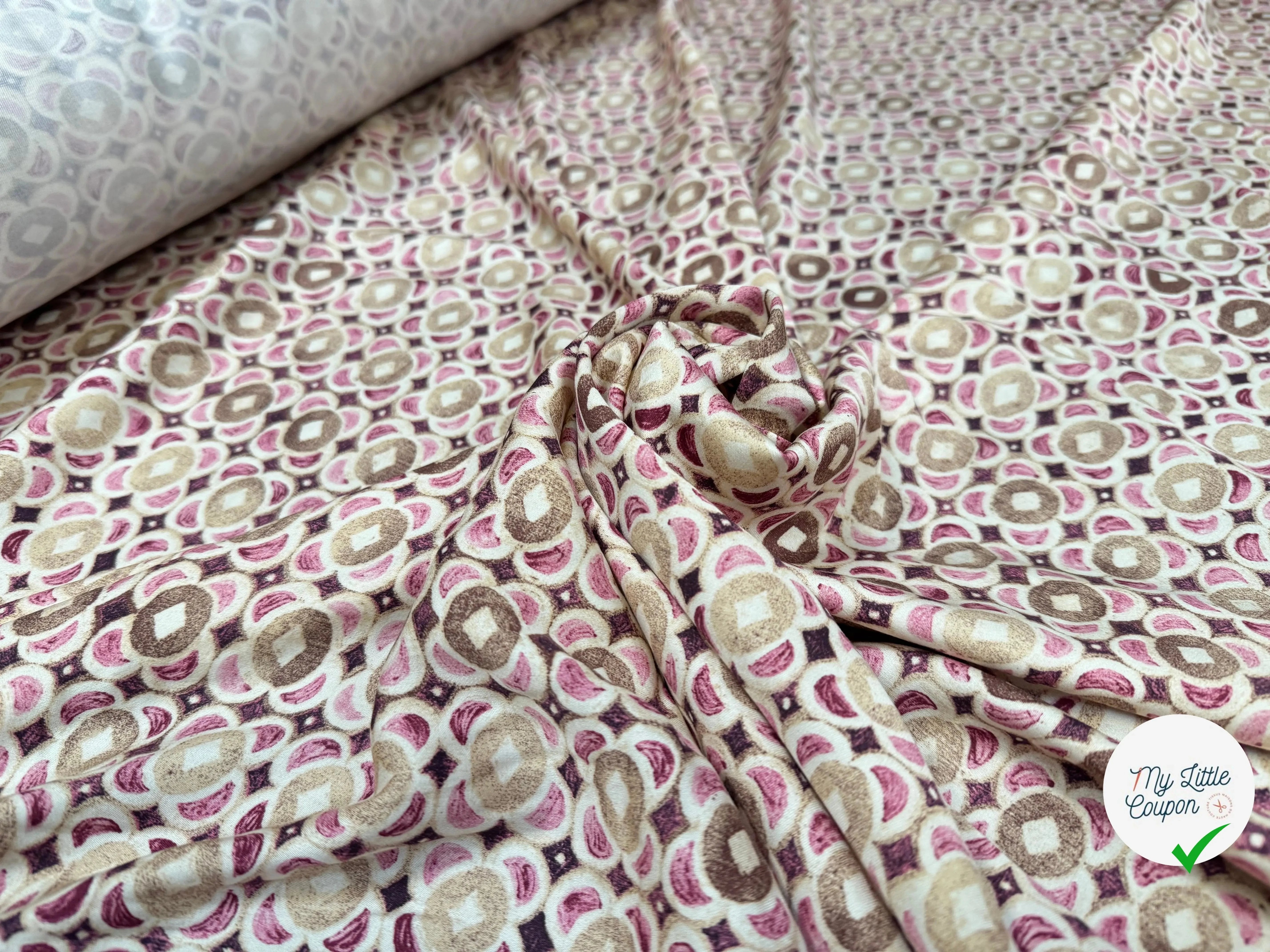 VISCOSE IMPRIMEE LÉGÈREMENT SATINÉE - My Little Coupon