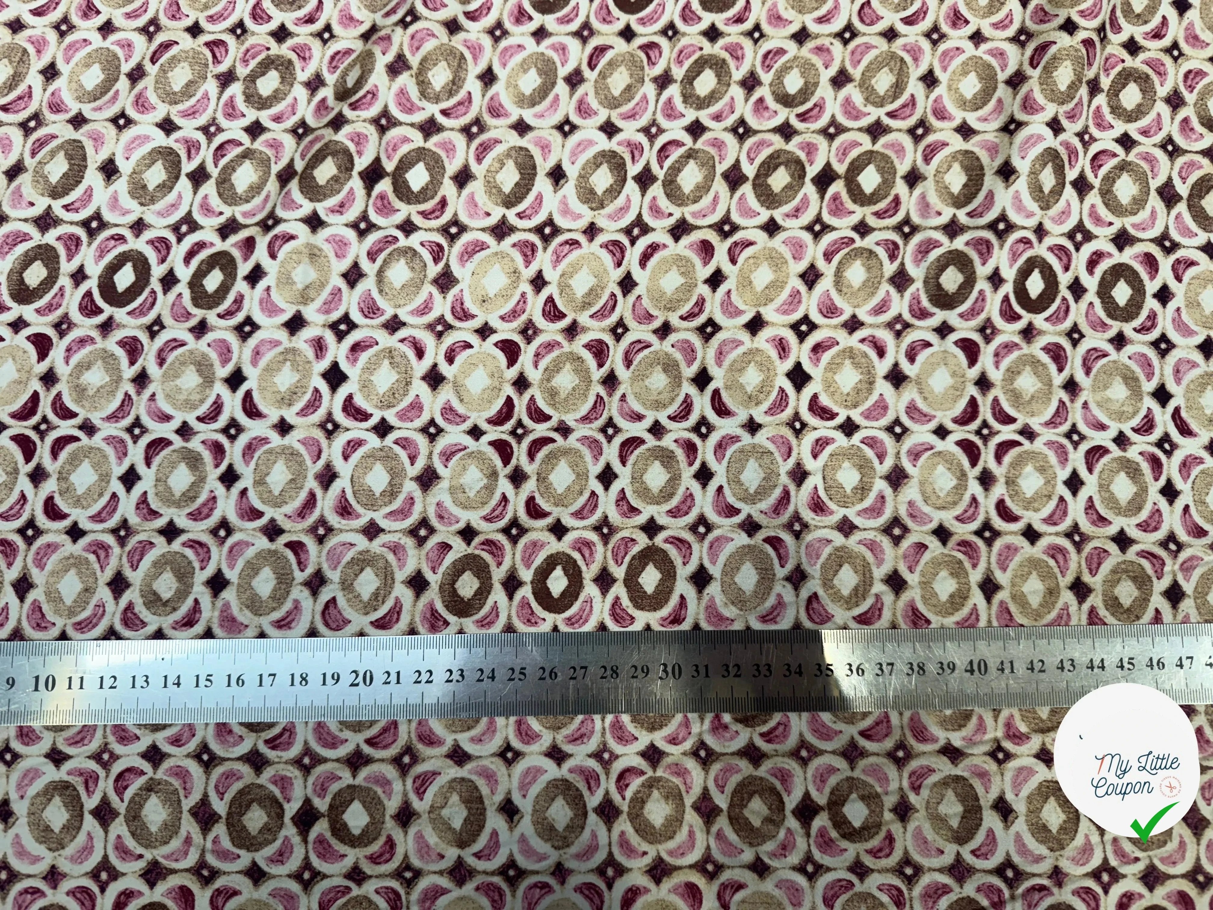 VISCOSE IMPRIMEE LÉGÈREMENT SATINÉE - My Little Coupon