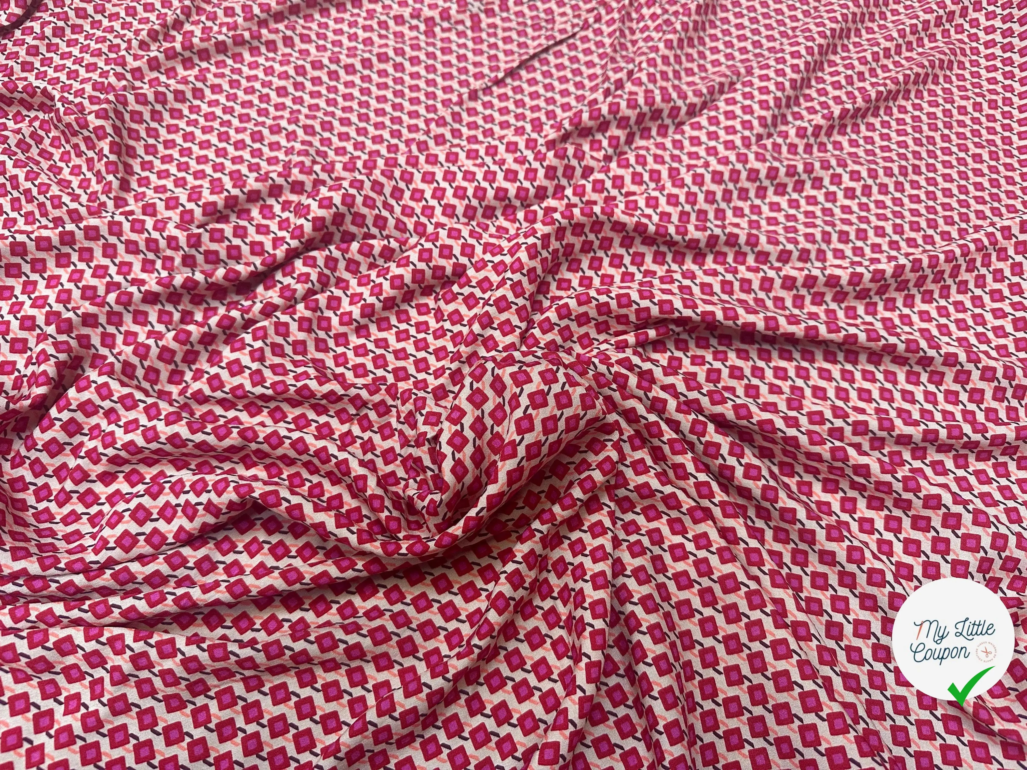VISCOSE ITALIENNE GEOMETRICA ROSAÂ - My Little Coupon