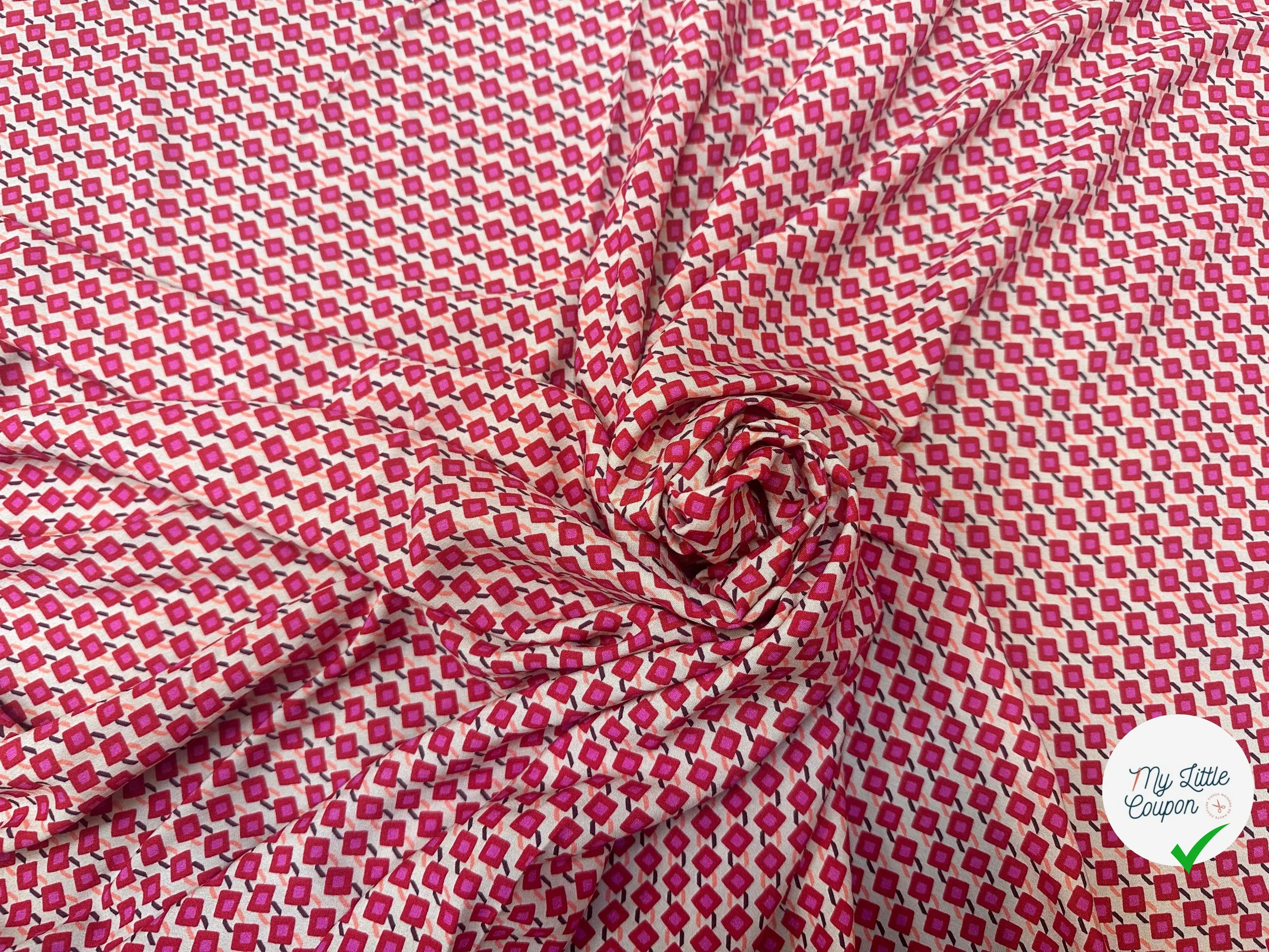VISCOSE ITALIENNE GEOMETRICA ROSAÂ - My Little Coupon