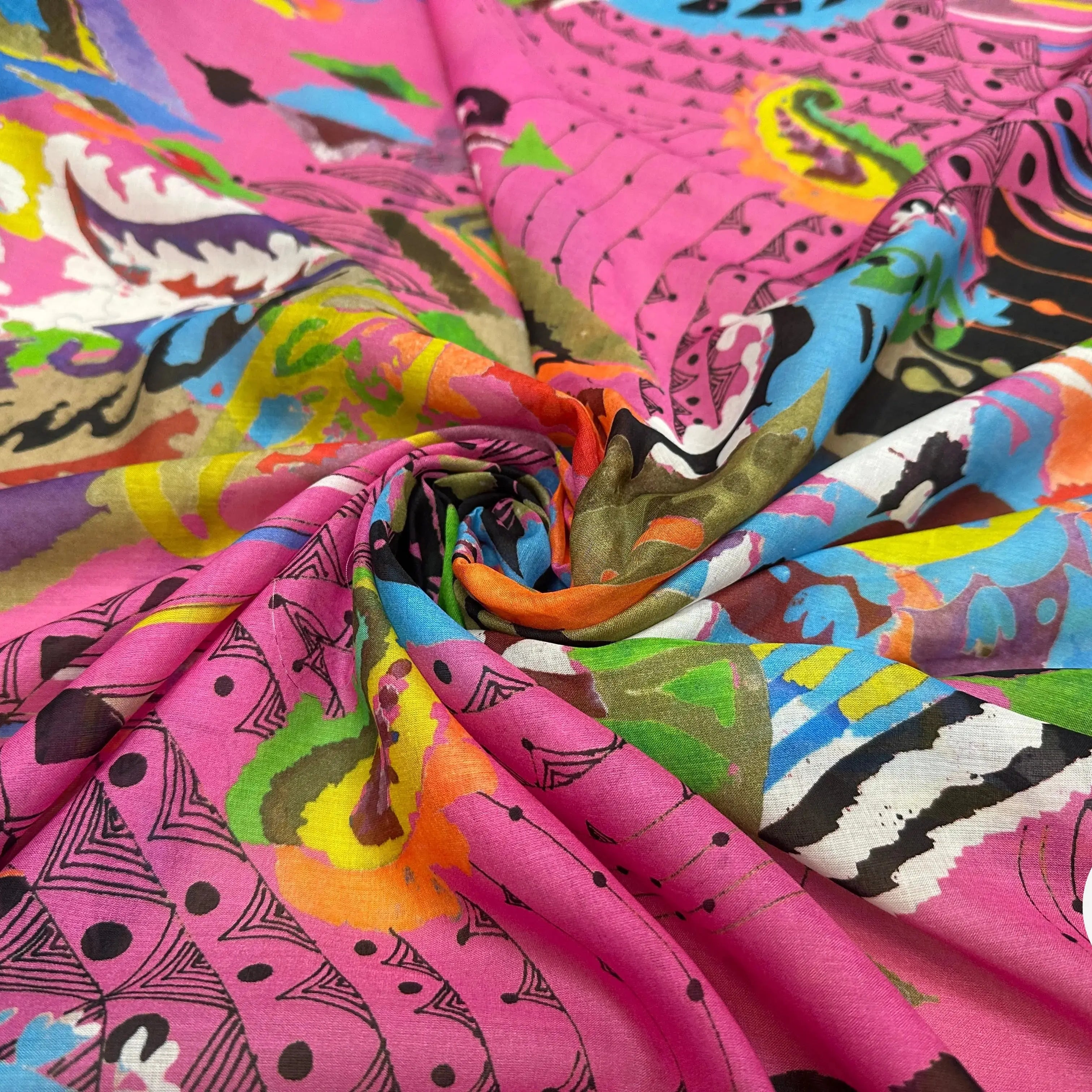 VOILE DE COTON AQUARELLA ROSIE JOYEUX - My Little Coupon