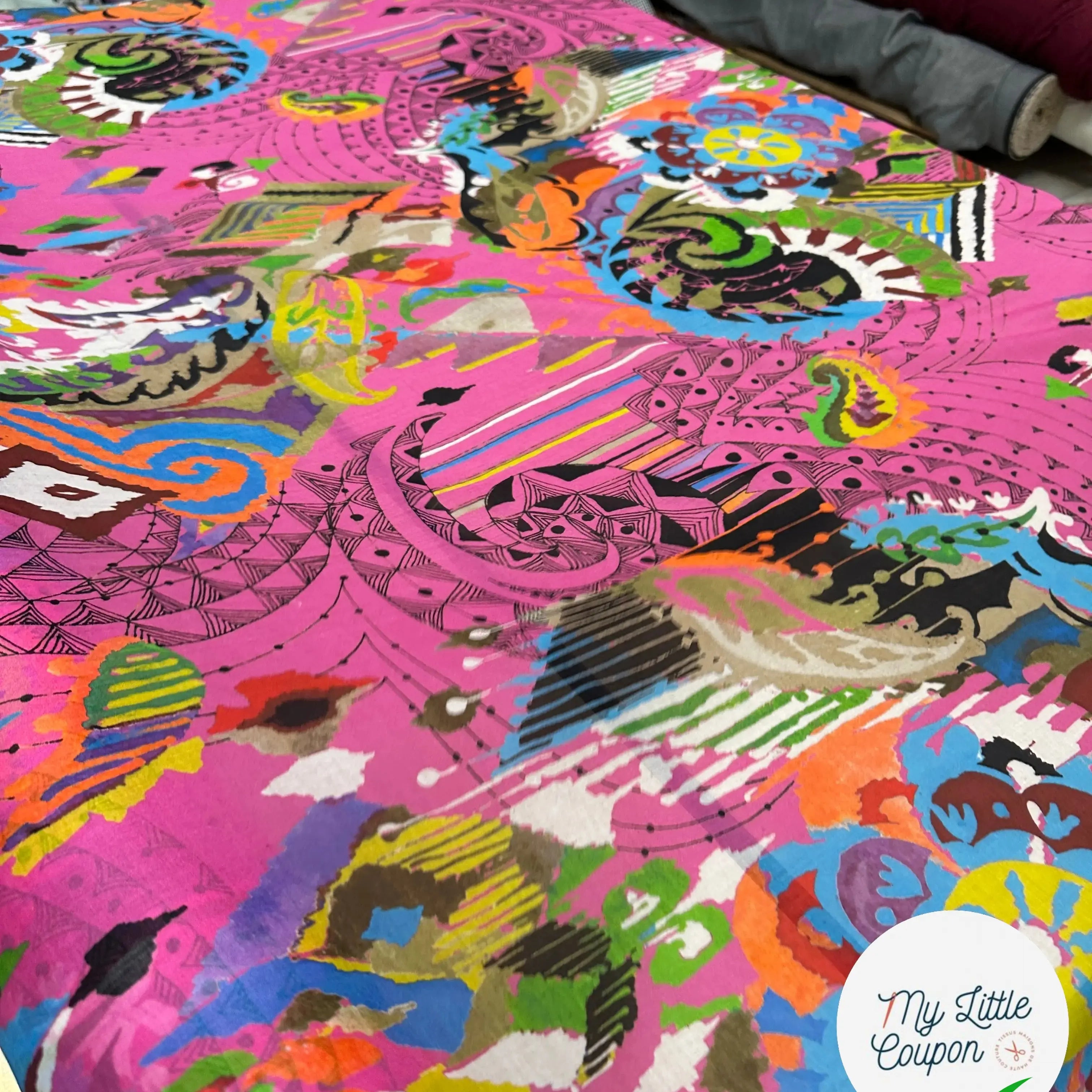 VOILE DE COTON AQUARELLA ROSIE JOYEUX - My Little Coupon