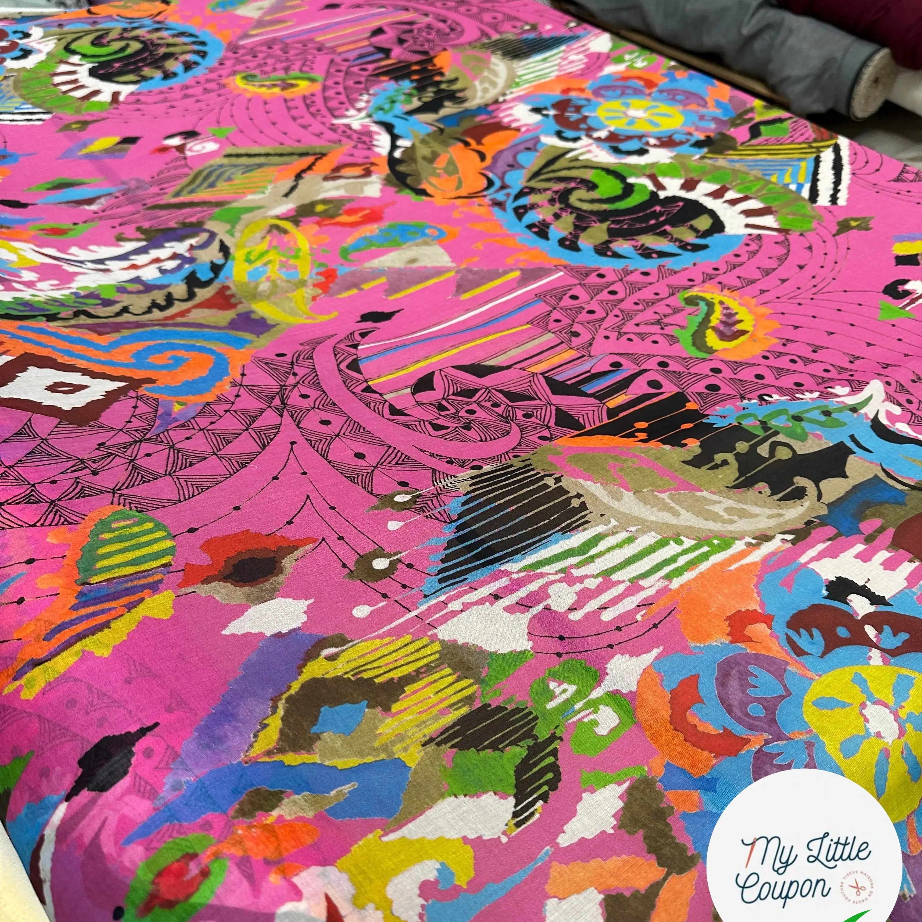 VOILE DE COTON AQUARELLA ROSIE JOYEUX - My Little Coupon