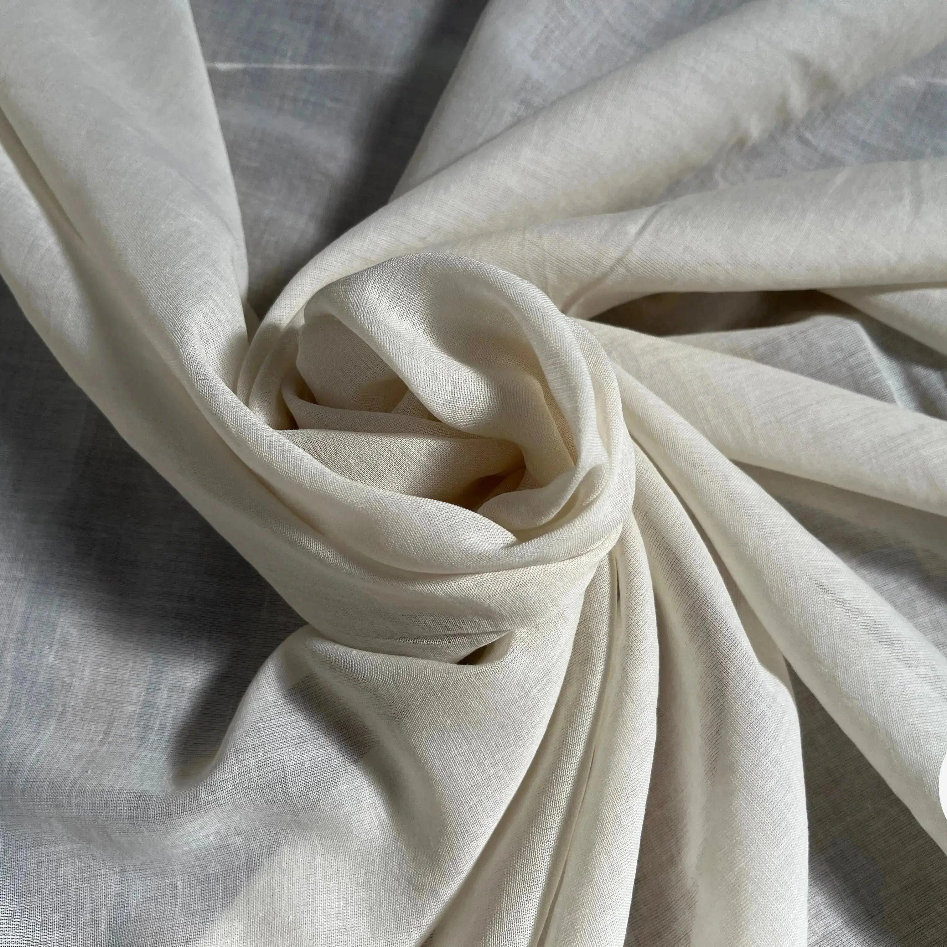 VOILE DE COTON COULEUR NATURELLE UNI - My Little Coupon