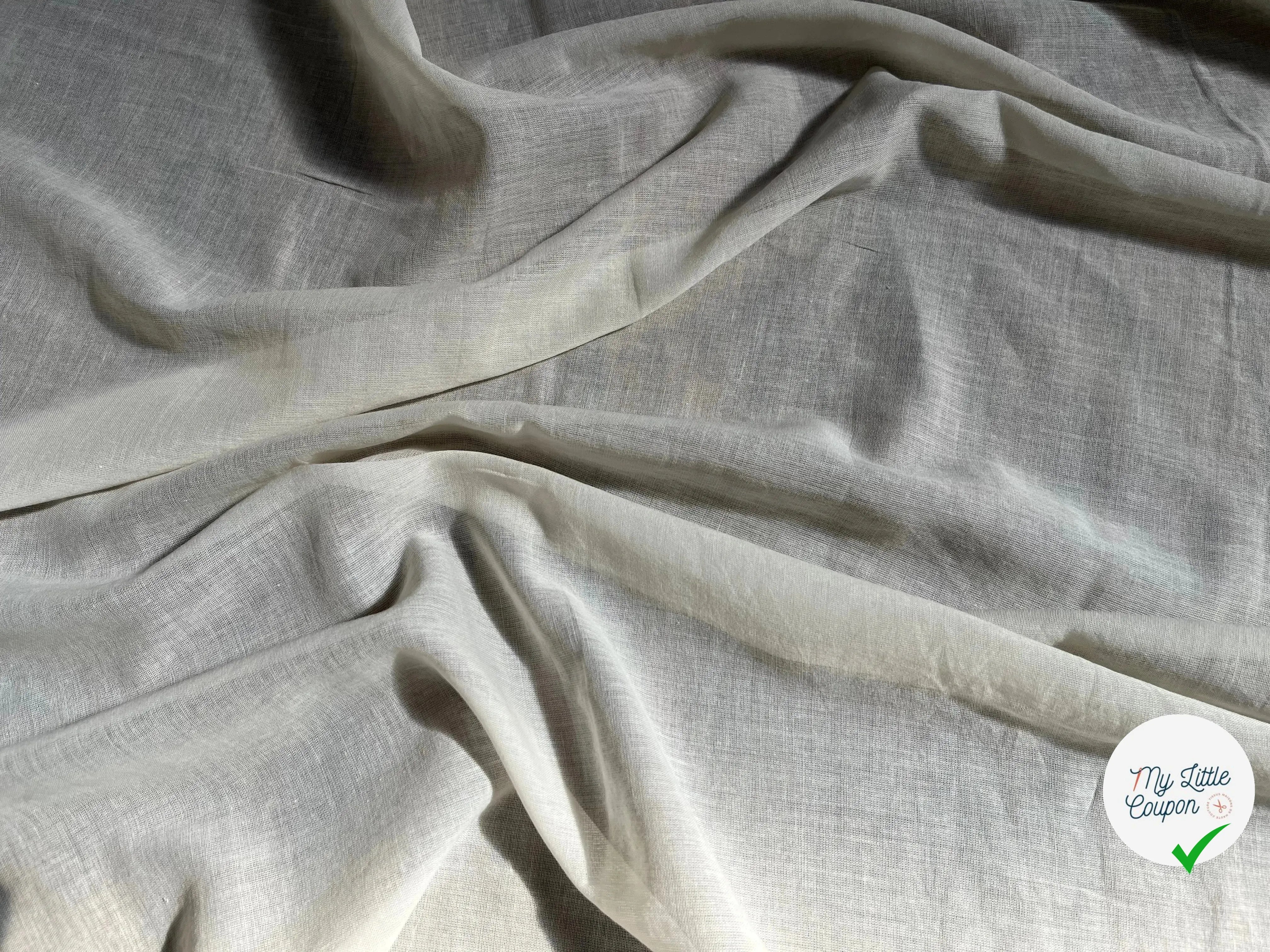 VOILE DE COTON COULEUR NATURELLE UNI - My Little Coupon
