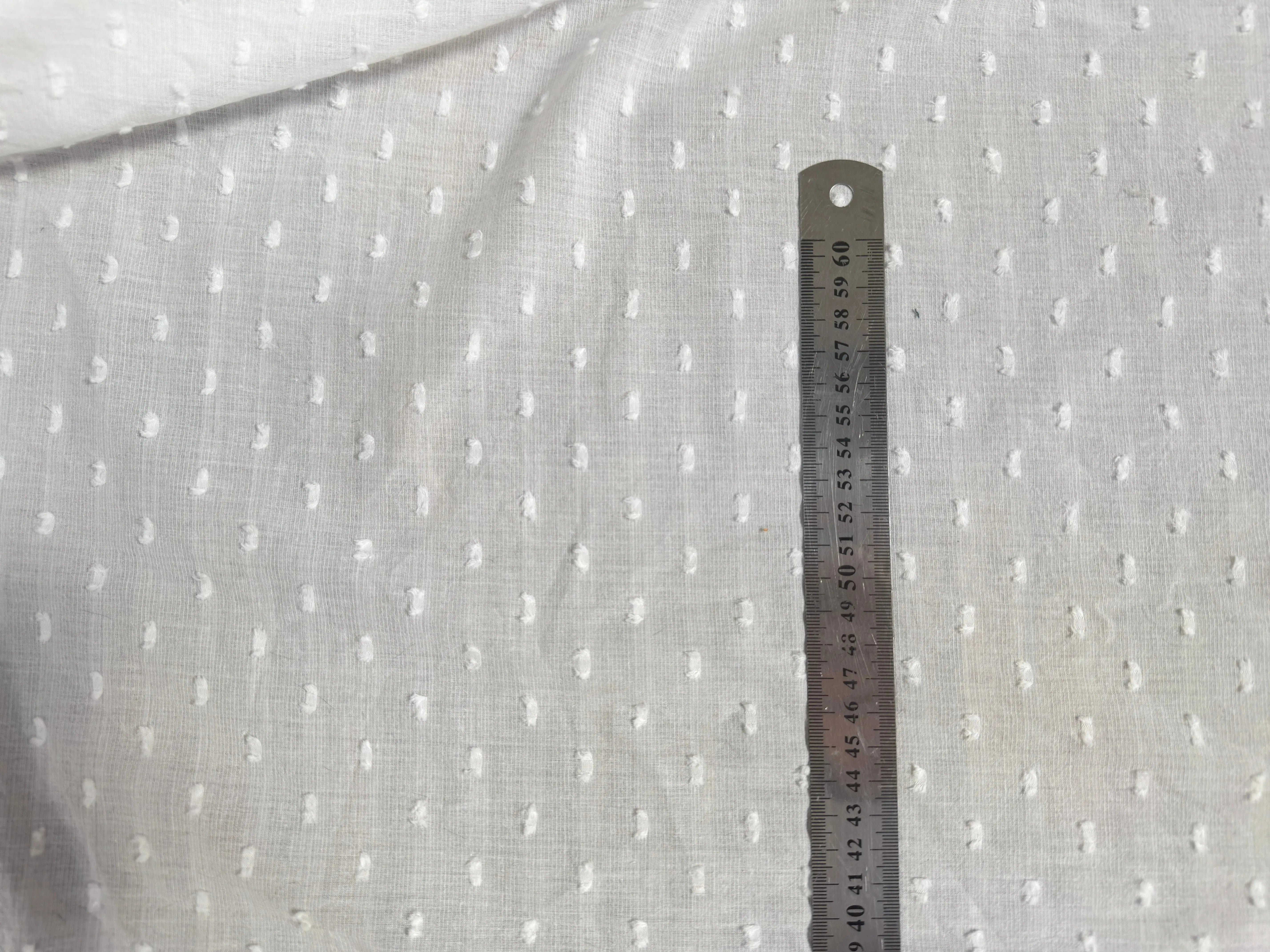 VOILE DE COTON PLUMETIS BLANC - My Little Coupon