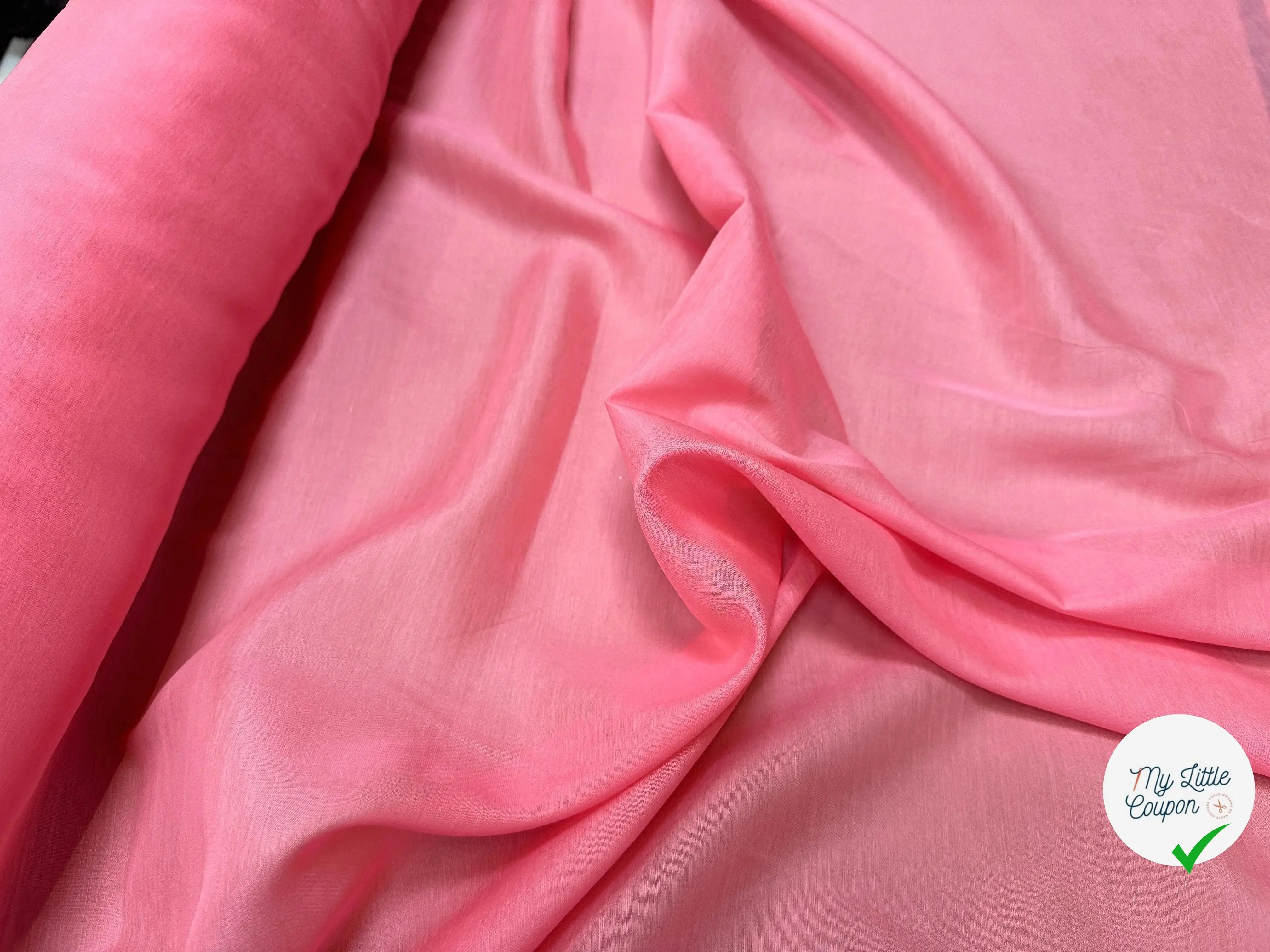 VOILE DE COTON SOIE ROSE ULTRA DOUX - My Little Coupon
