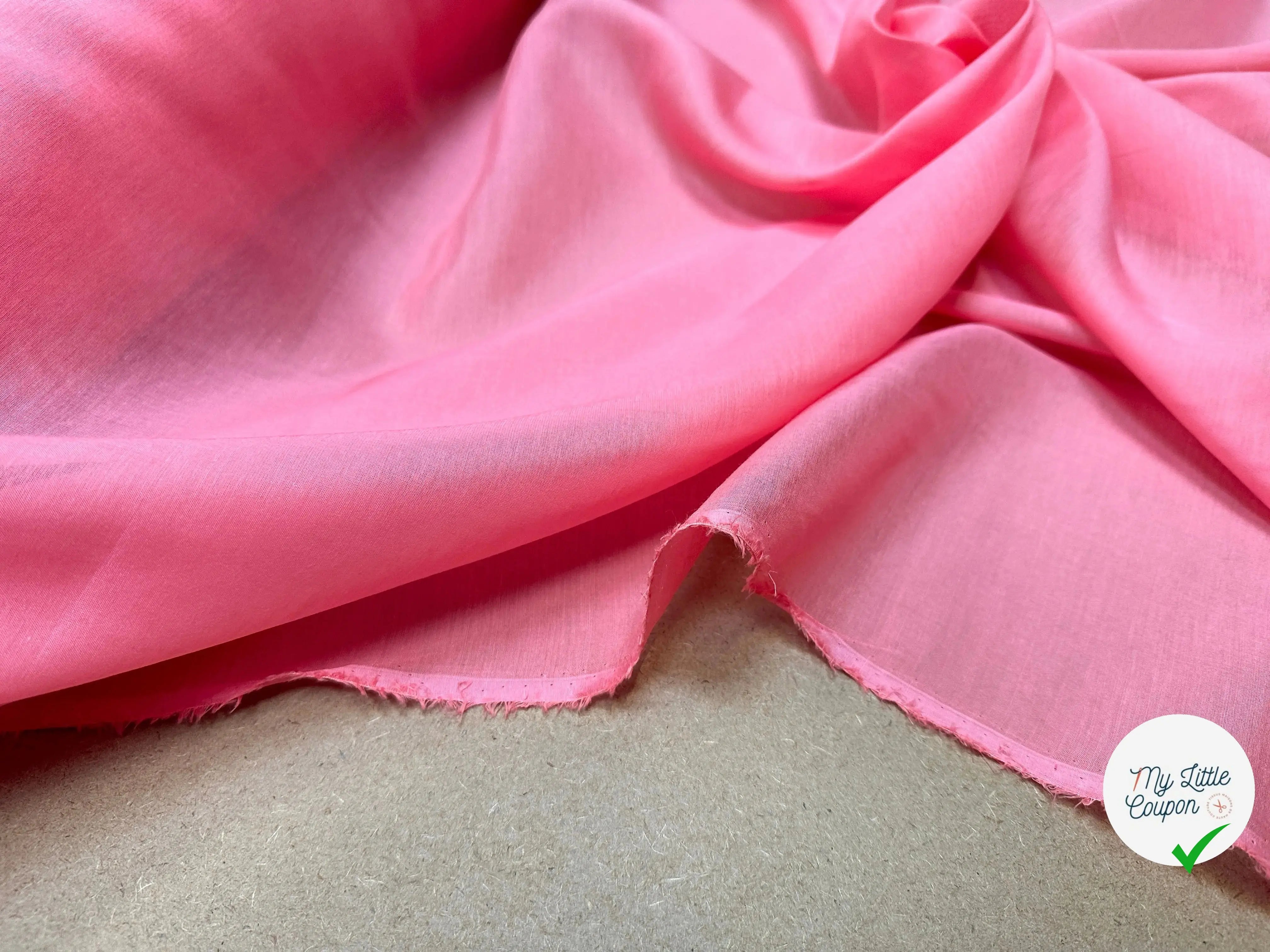 VOILE DE COTON SOIE ROSE ULTRA DOUX - My Little Coupon
