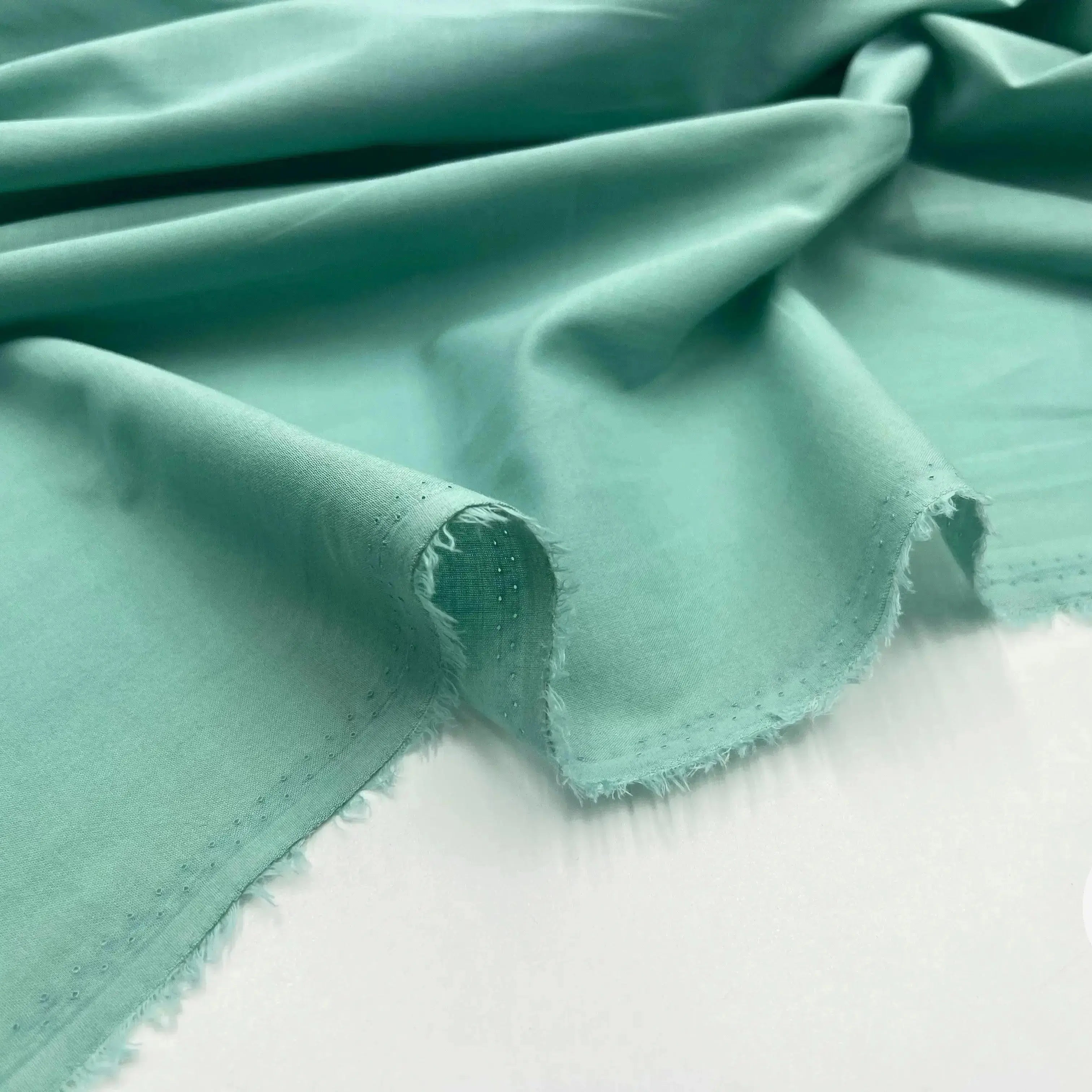 VOILE DE COTON VERT AMANDE - My Little Coupon - tissu - coudre