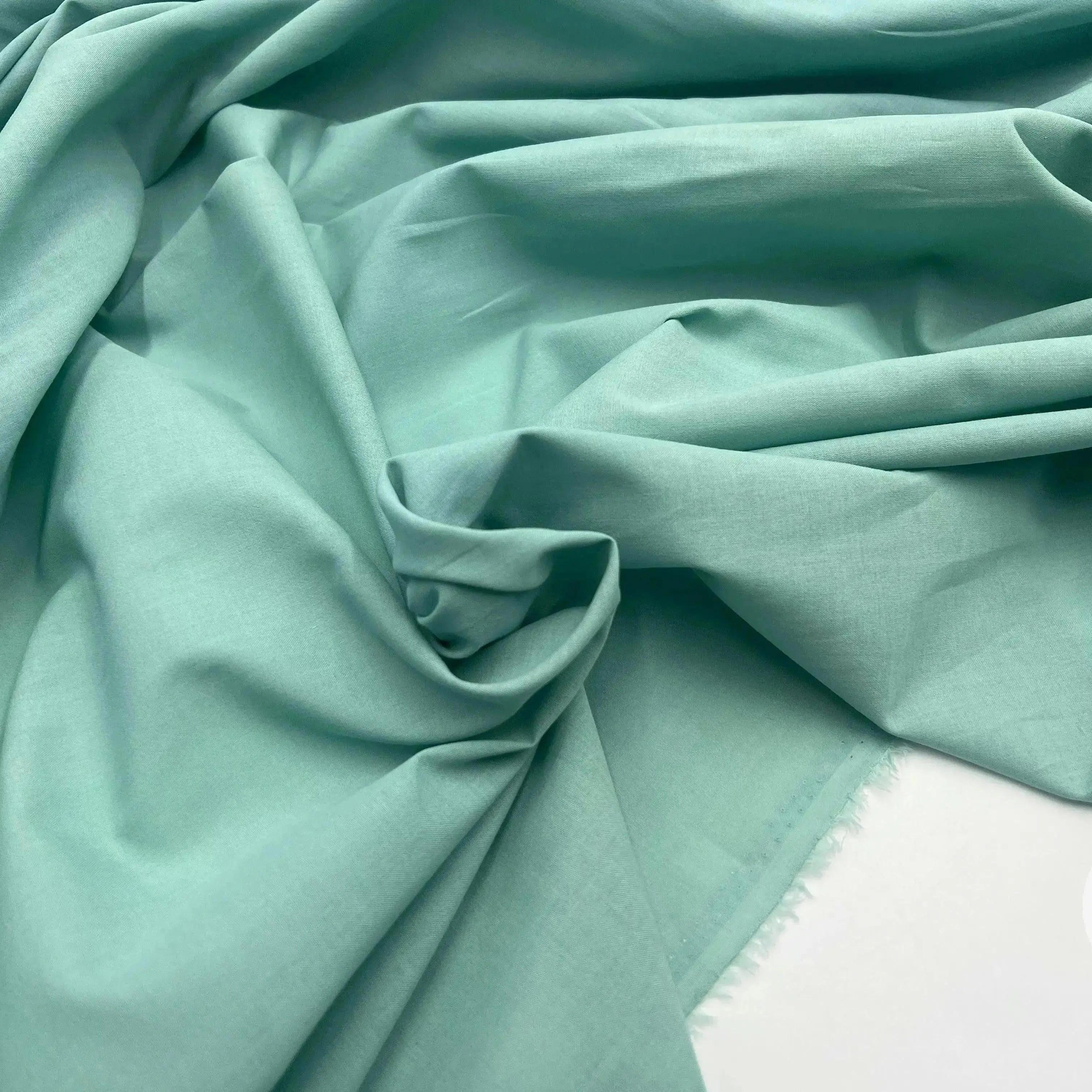 VOILE DE COTON VERT AMANDE - My Little Coupon - tissu - coudre