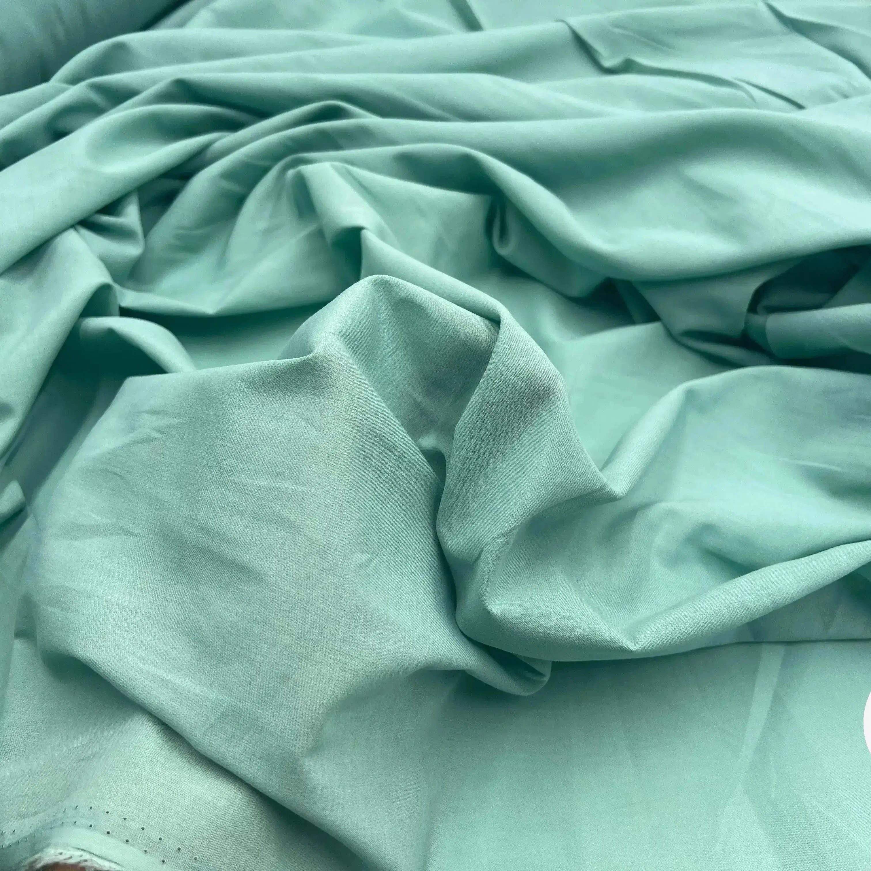 VOILE DE COTON VERT AMANDE - My Little Coupon - tissu - coudre