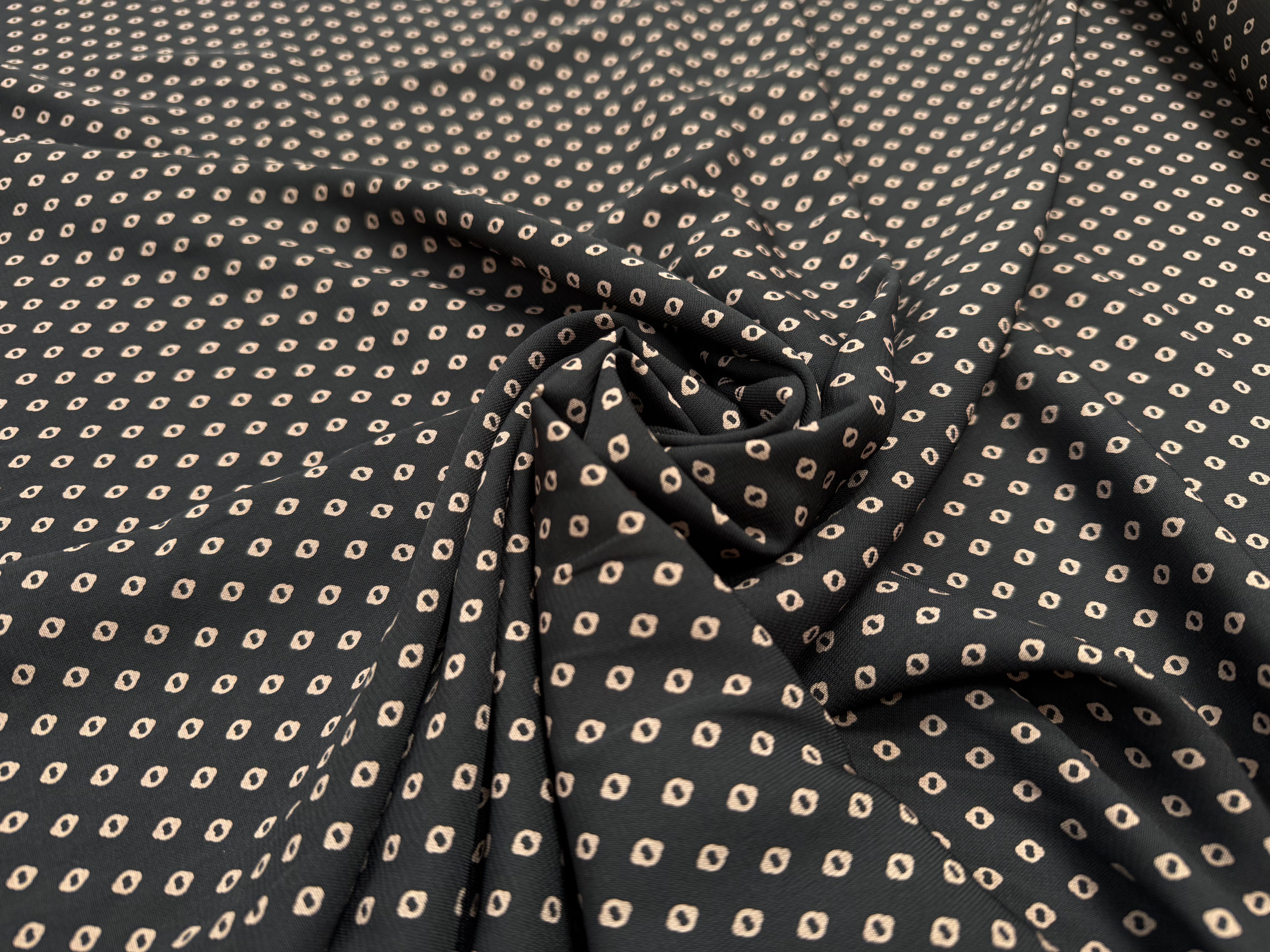 WOOLPEACH FOND NAVY MOTIFS GÉOMÉTRIQUES CIRCULAIRES MARRON - My Little Coupon