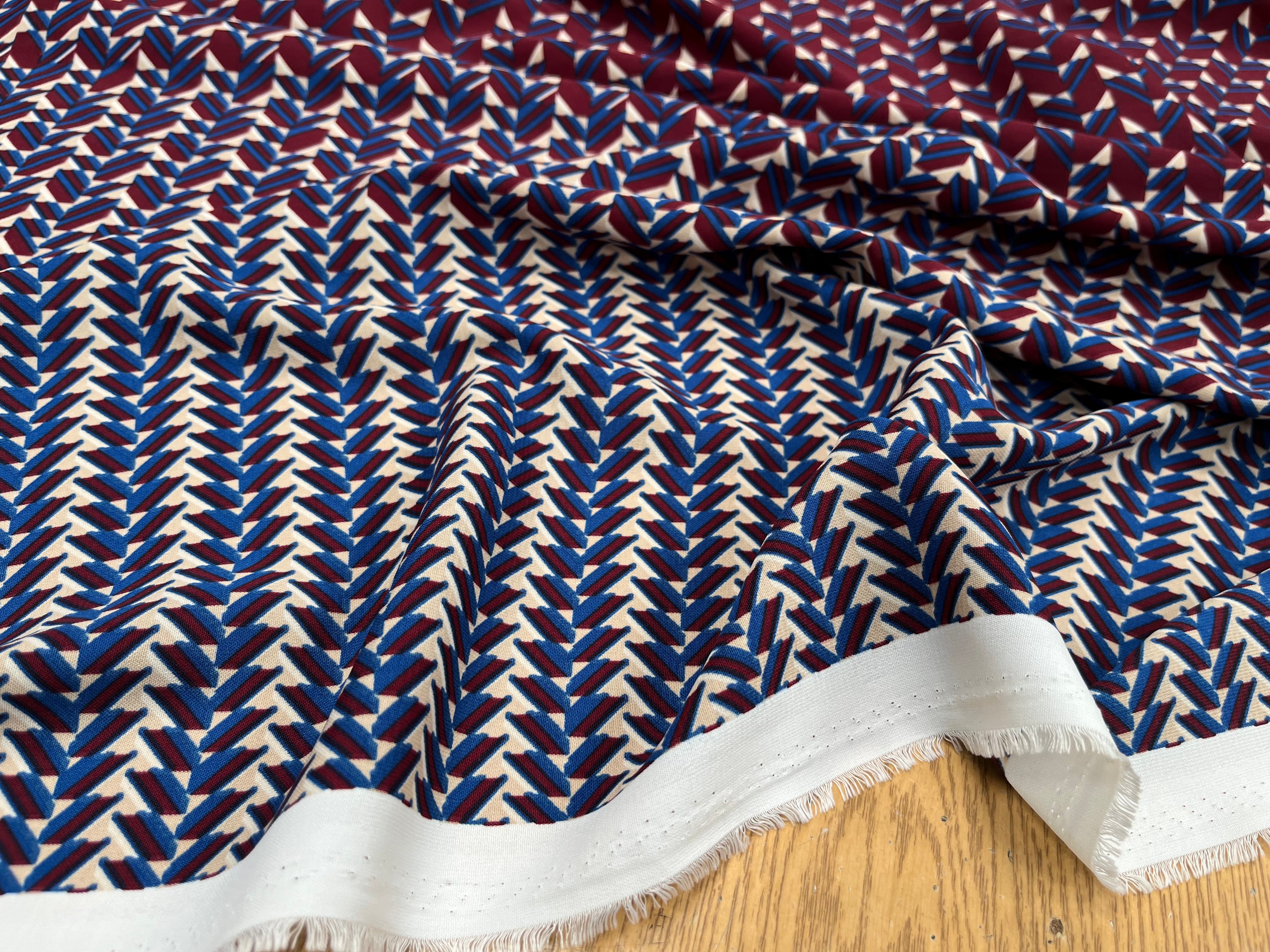 WOOLPEACH FOND NOIR MOTIF LOSANGE MARRON BLEU BEIGE - My Little Coupon