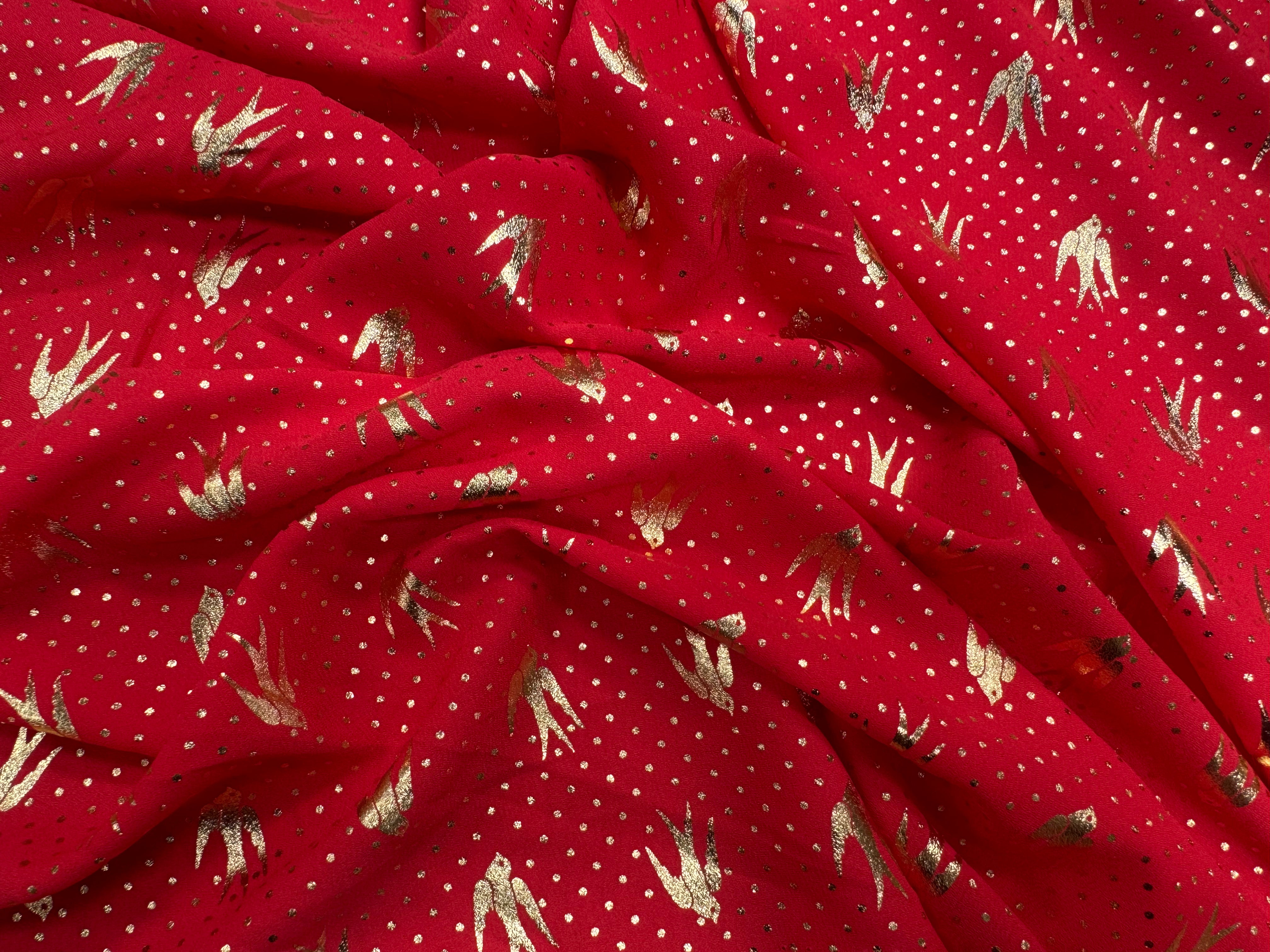 WOOLPEACH FOND ROUGE POIDS OISEAUX DORÉS - My Little Coupon