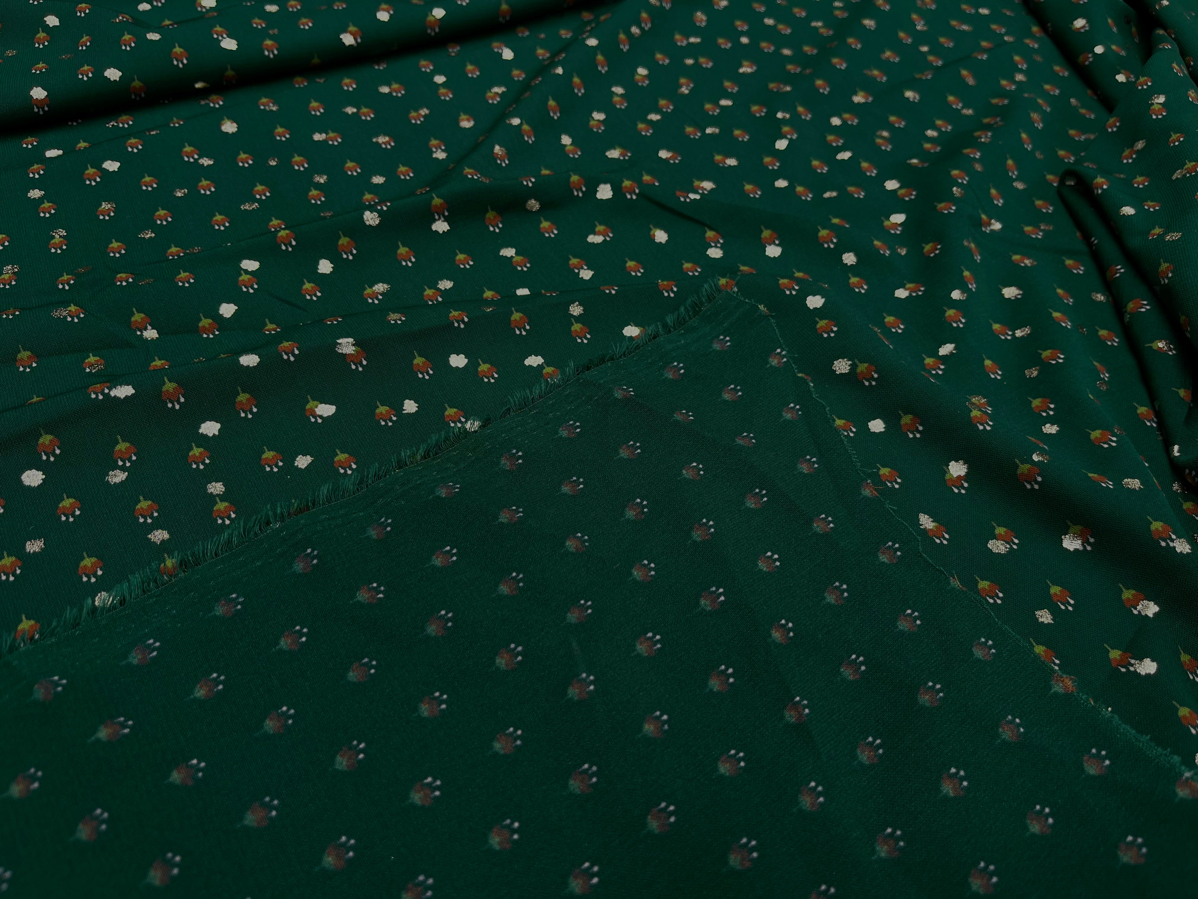 WOOLPEACH VERT PETIT FLEUR TACHE ARGENTÉE - My Little Coupon