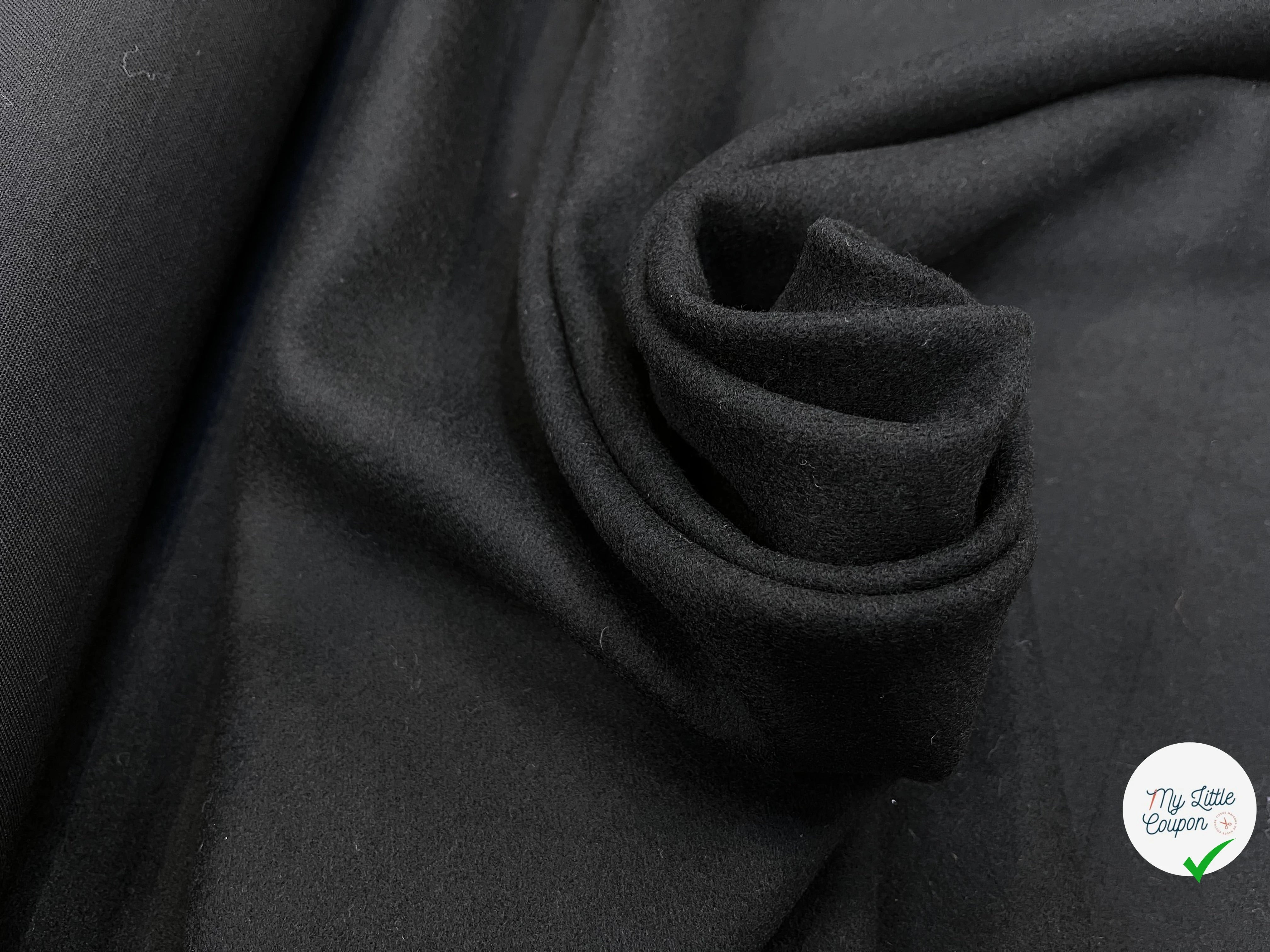(Chute)LAINAGE MANTEAU NOIR 90% LAINE 160CM - My Little Coupon