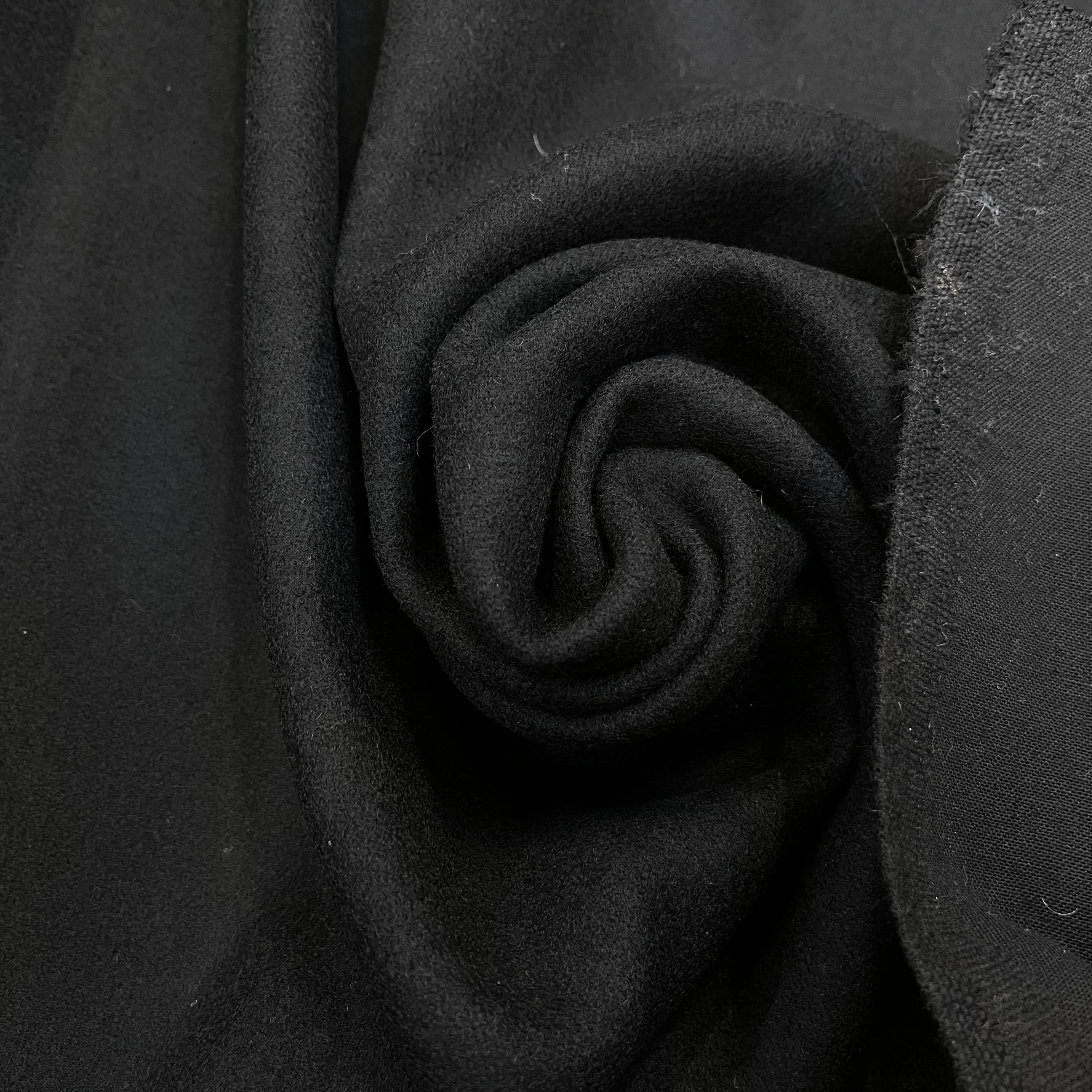 (Chute)LAINAGE MANTEAU NOIR 90% LAINE 160CM - My Little Coupon