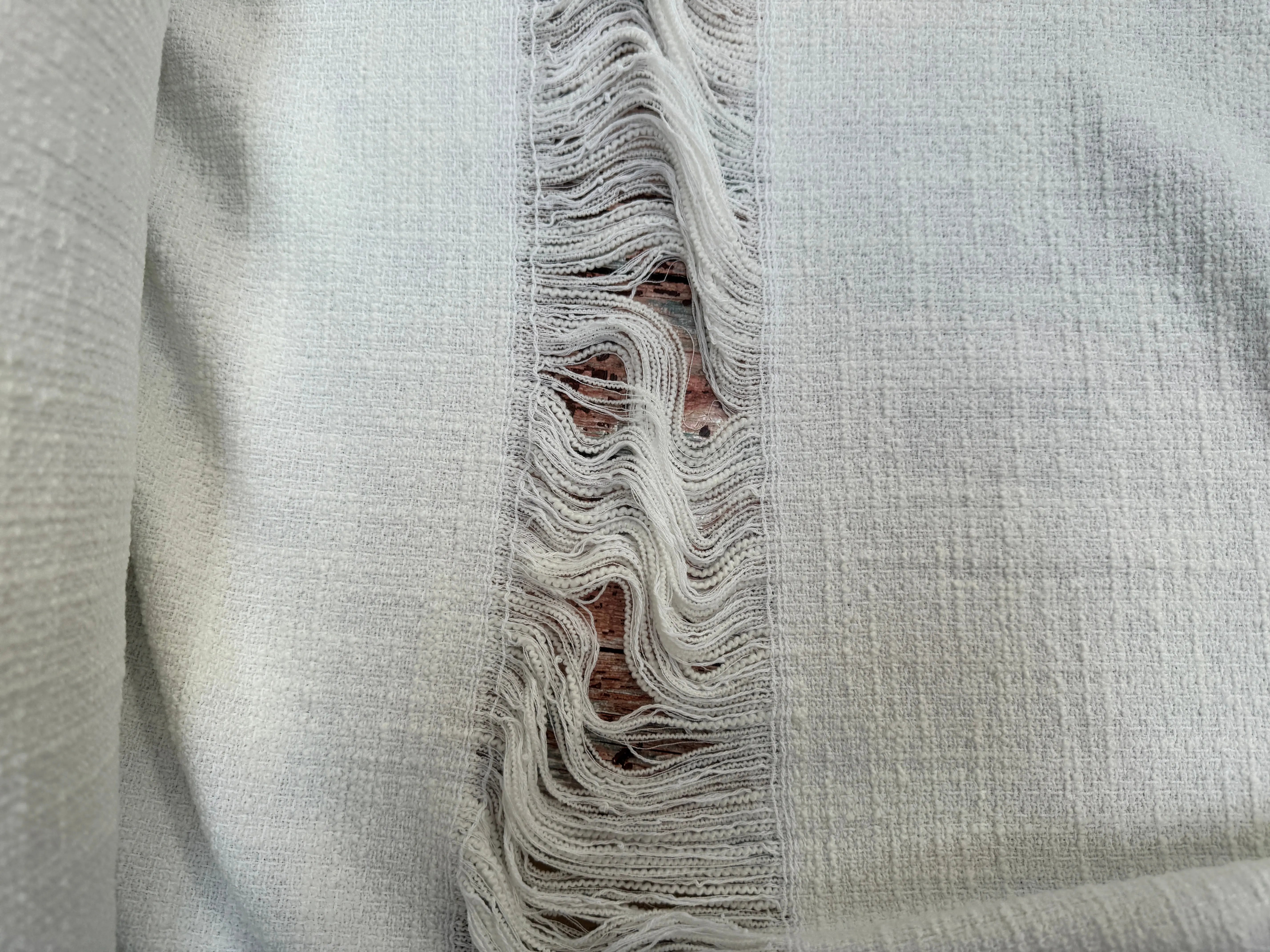 (Chute)TWEED PRINTEMPS PANNEAUX BLANC LEGEREMENT IVOIRE - My Little Coupon