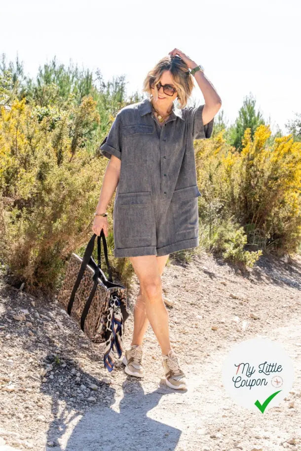 Combinaison/Chemise Courtney - Tailles 34 à 48 - My Little Coupon
