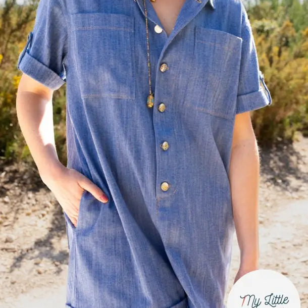 Combinaison/Chemise Courtney - Tailles 34 à 48 - My Little Coupon