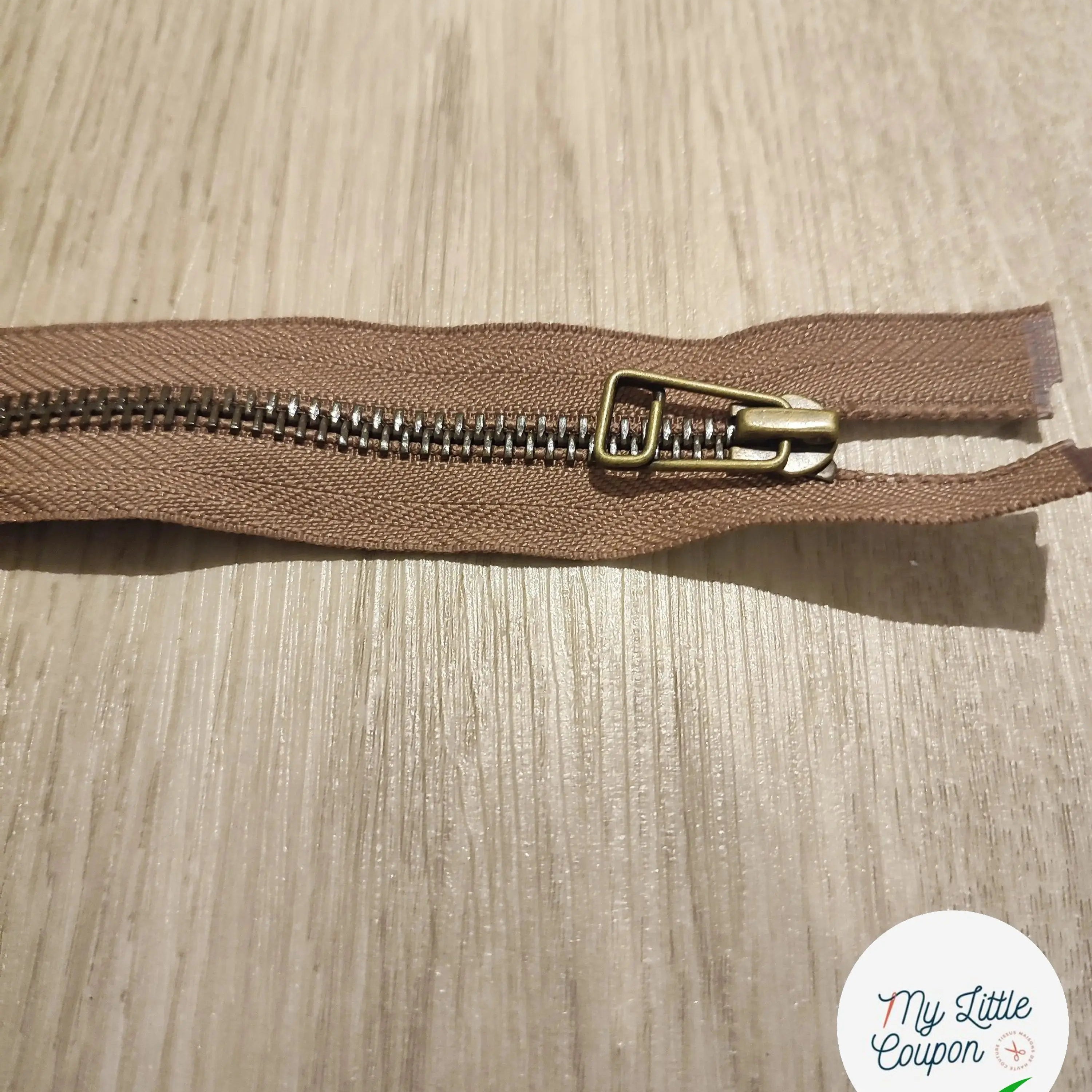 FERMETURE RIRI METAL SÉPARABLE 90CM MARRON BRUN - My Little Coupon