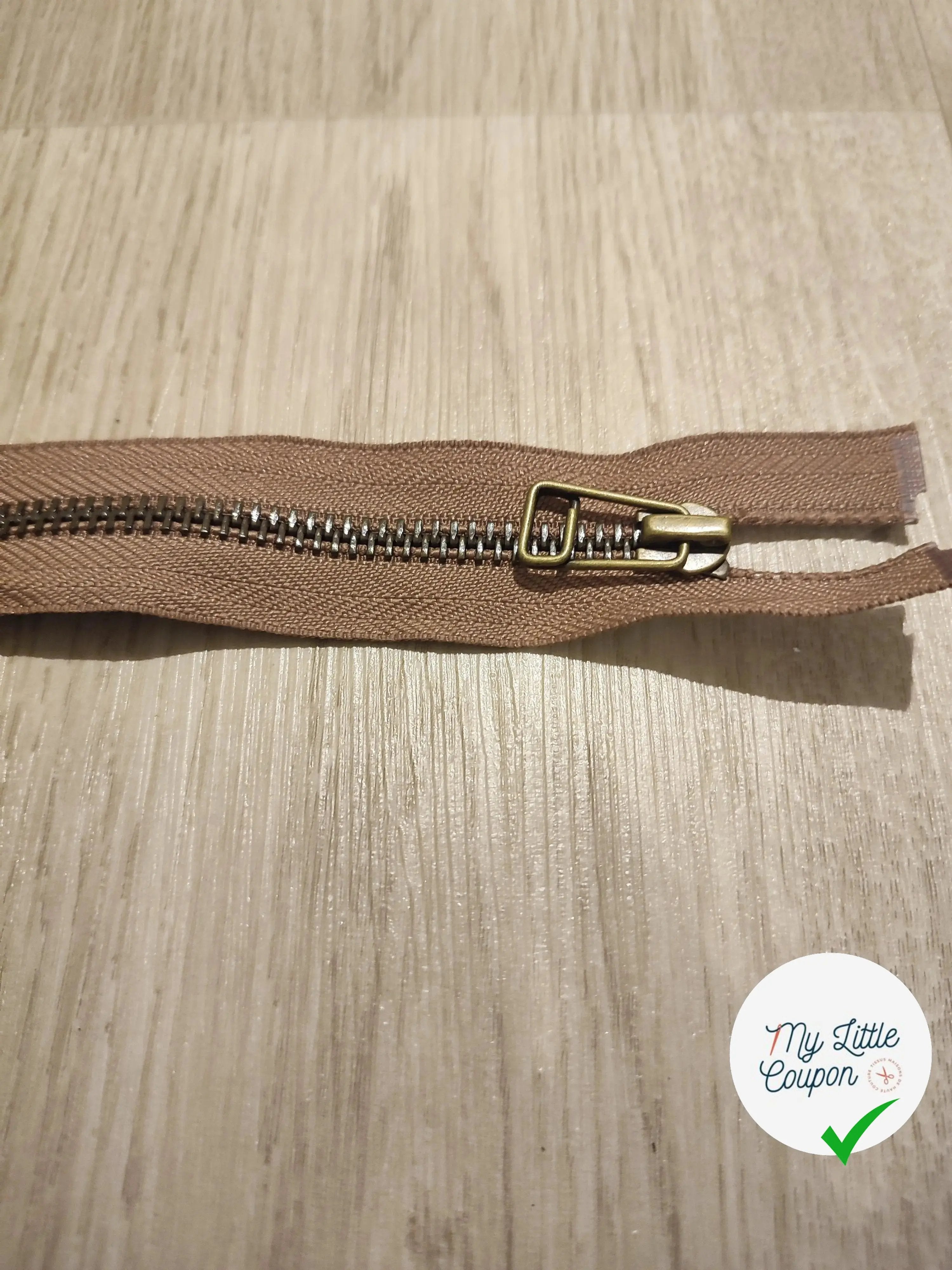 FERMETURE RIRI METAL SÉPARABLE 90CM MARRON BRUN - My Little Coupon