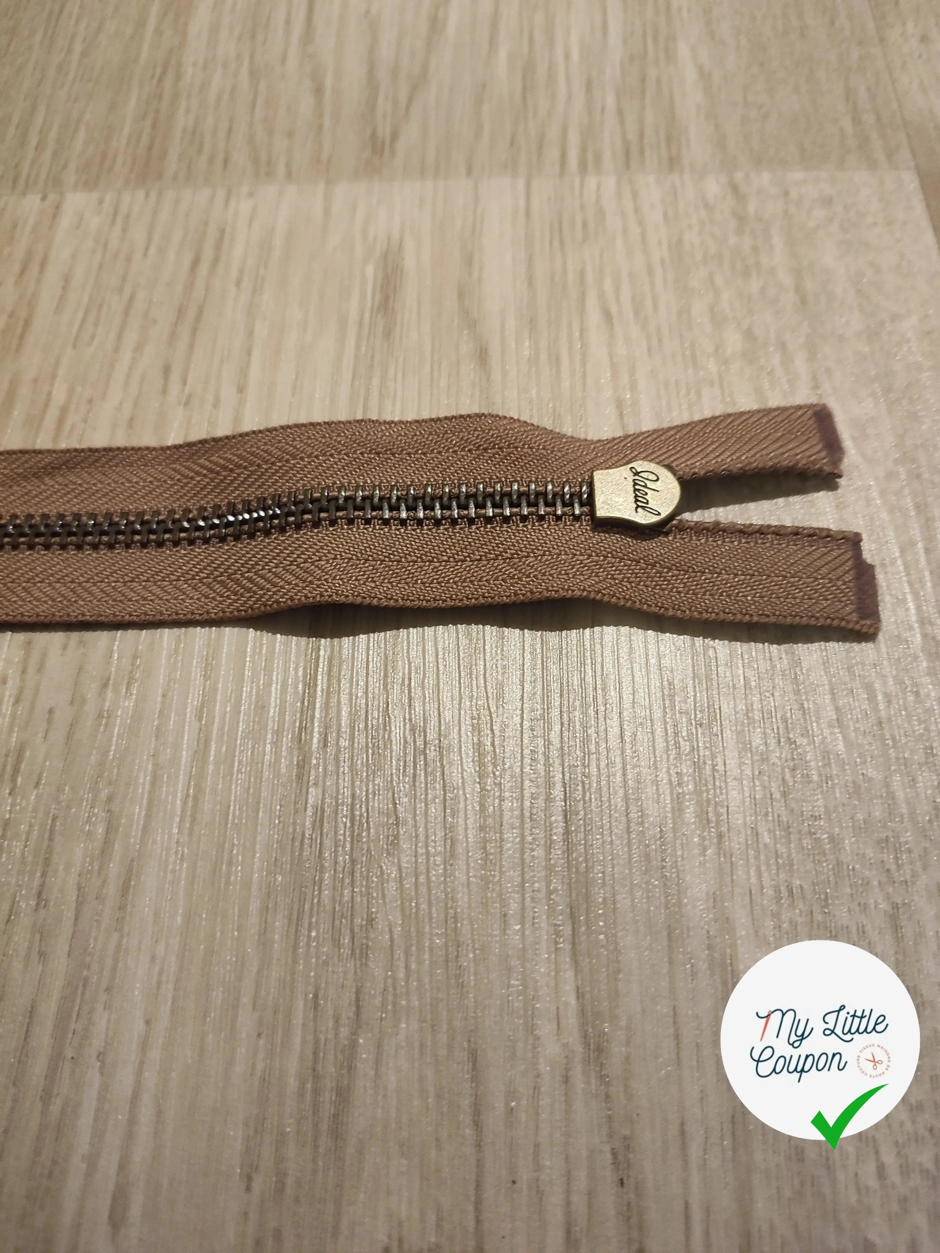 FERMETURE RIRI METAL SÉPARABLE 90CM MARRON BRUN - My Little Coupon
